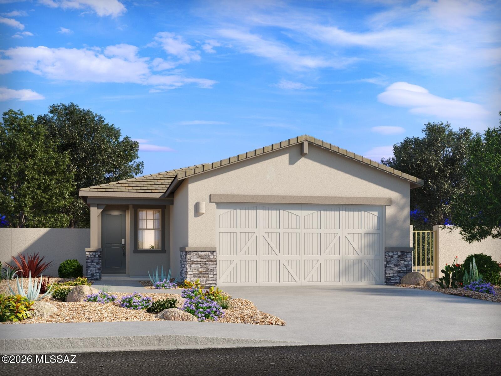 Brand new, energy-efficient home available by Jul 2026! The Turquoise floorplan in Tucson, Arizona features an open concept layout with 3 bedrooms, 2 bathrooms, and a 2-car garage. Watch the desert come to life from the covered patio just off the great room. At night, retreat to your private primary suite. Rincon Crest at Rocking K is now selling in Vail, AZ. This master-planned community features five floorplans with easy access to award winning schools located in the Vail School District. Residents will enjoy a wide array of amenities including pickleball courts, playgrounds and a splash pad. Move-in ready with a washer, dryer, fridge, and whole-home blinds; closing in 60 days or less - guaranteed. We'll reimburse up to $5,000 for delays we cause.