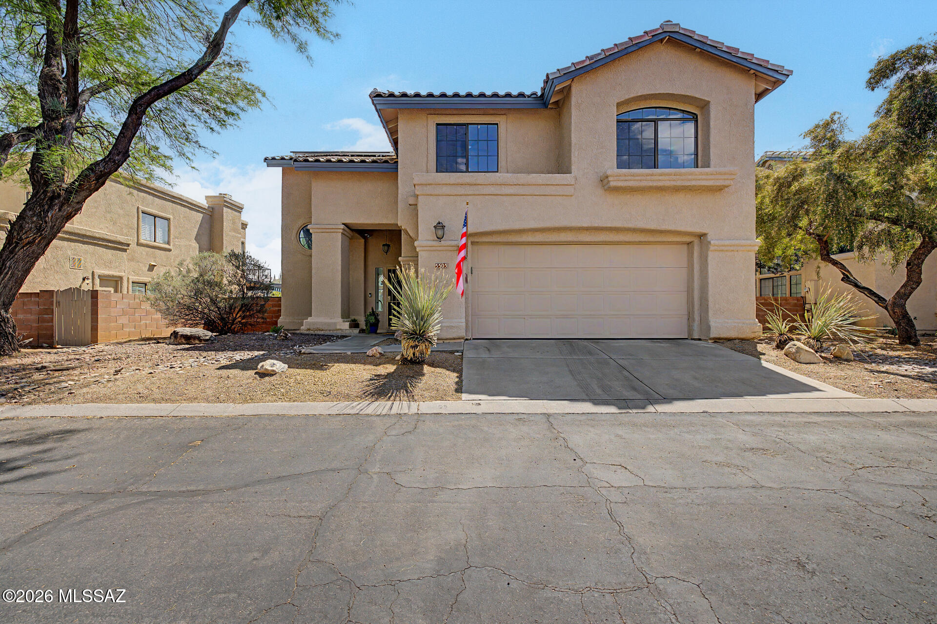 Fully owned solar system. VA Assumable Loan at 4.625%!

Welcome to this stunning 4-bedroom, 3-bath home in the highly sought-after Tierra Santa community, nestled near the breathtaking Sabino Canyon recreation area, backing up to the greenbelt for added privacy and serene outdoor views!

Powered by a fully owned 11.56 kWp Sunbright Solar system, this home offers true energy independence with immediate savings from day one, a rare and valuable feature. Freshly painted throughout the interior, it is truly move-in ready! Formal living and dining areas are anchored by a charming wood-burning fireplace and soaring ceilings with high windows that flood the space with beautiful natural light. The well-appointed kitchen features freshly refinished cabinetry, generous counter space, stainless steel appliances, and a center island. Head upstairs where grand double doors open to the luxurious primary suite boasting vaulted ceilings, a private balcony, a walk-in closet, and a stunning en-suite bathroom.

Step outside to your private backyard oasis with no rear neighbors, direct access to open space, a sparkling pool, and low-maintenance landscaping, perfect for relaxing or entertaining. A 2-car garage completes this incredible home. Located in District 16 this home truly has it all. Seller to provide a 1-year home warranty at close of escrow. Don't miss your chance to make this house your home!