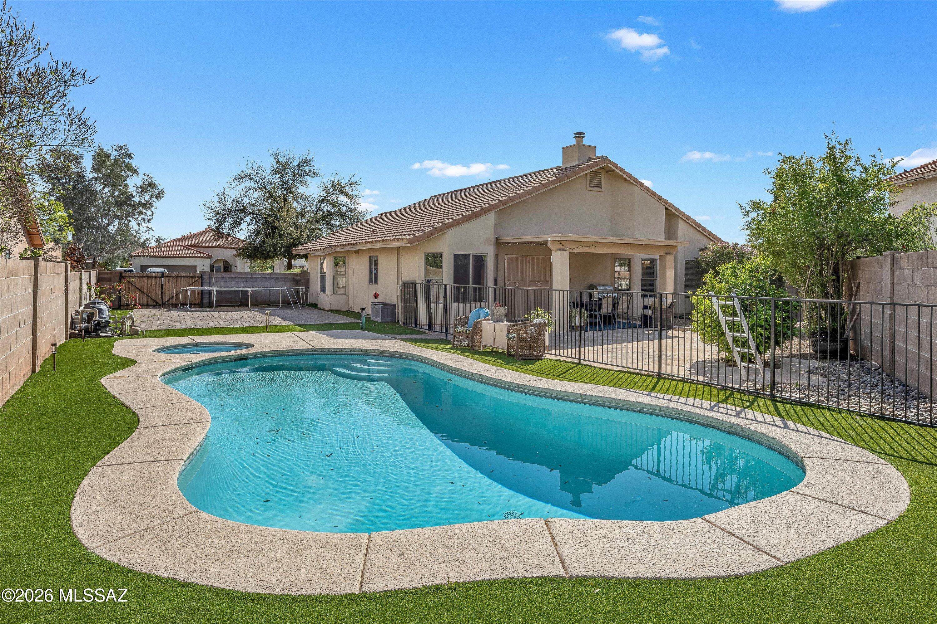 Beautiful 4-bedroom, 2-bath home situated on a large corner lot in a prime location. This bright and open floor plan features updated flooring, bathrooms, and a modernized kitchen. Major systems including the roof, HVAC, and hot water heater have all been recently updated. The spacious backyard is perfect for relaxing or entertaining with a gated pool and spa, low-maintenance turf, and decorative pavers. Ideally located close to schools, parks, shopping centers, and restaurants. Owner/Agent.