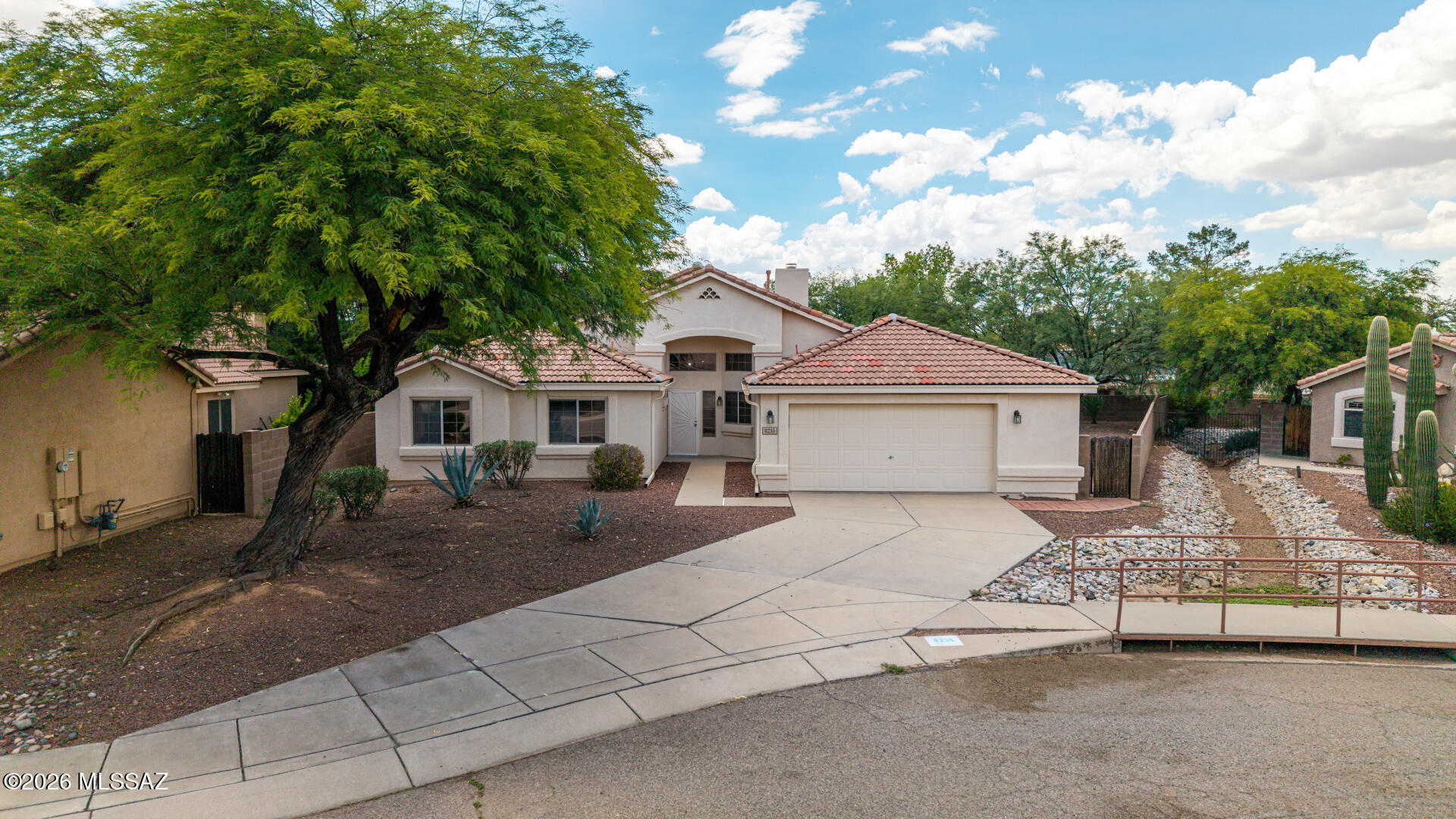 Fantastic opportunity to own this 4-bedroom, 2-bath home on a peaceful cul-de-sac! Discover a spacious living room with soaring vaulted ceilings, abundant natural light, wood-look flooring, and an inviting fireplace for cozy evenings with loved ones. The kitchen includes a breakfast nook, ample wood cabinetry, built-in appliances, and a pantry for storing culinary essentials. Double doors lead to the primary bedroom, which features soft carpeting, a cozy sitting nook, a private bathroom, and a walk-in closet. Spend peaceful afternoons in the backyard, featuring a covered patio, breathtaking mountain views that provide a picturesque backdrop, and plenty of space for outdoor relaxation. Don't miss out on this adorable property!