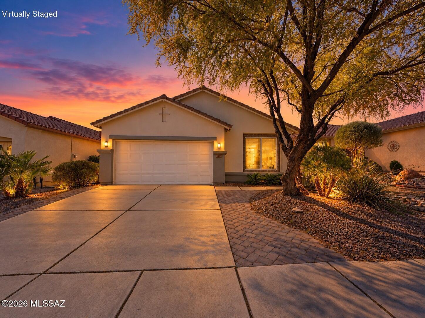 Single story with 3 bedrooms, two bathrooms and an open concept kitchen.