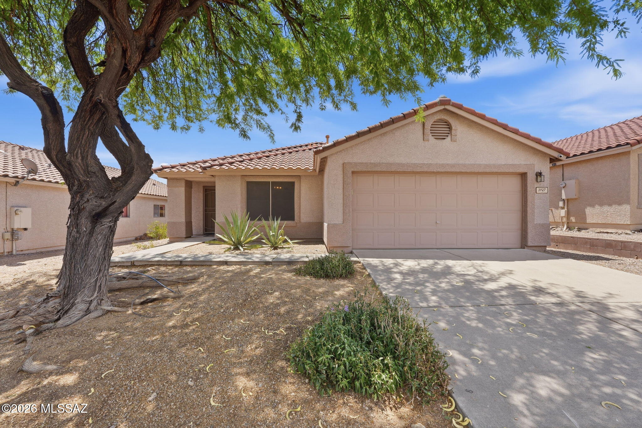 Welcome to this well-maintained home in the gated Sweetwater Reserve community on Tucson's desirable west side. This inviting single-story floor plan offers comfortable living with bright, open spaces and a seamless flow between the living, dining, and kitchen areas. The spacious primary suite provides a private retreat, while additional bedrooms offer flexibility for guests, a home office, or hobbies. Enjoy a low-maintenance backyard perfect for relaxing and taking in beautiful mountain views and Arizona sunsets. Community amenities include a pool, spa, and walking paths. Conveniently located near I-10, downtown Tucson, shopping, dining, parks, and outdoor recreation.
