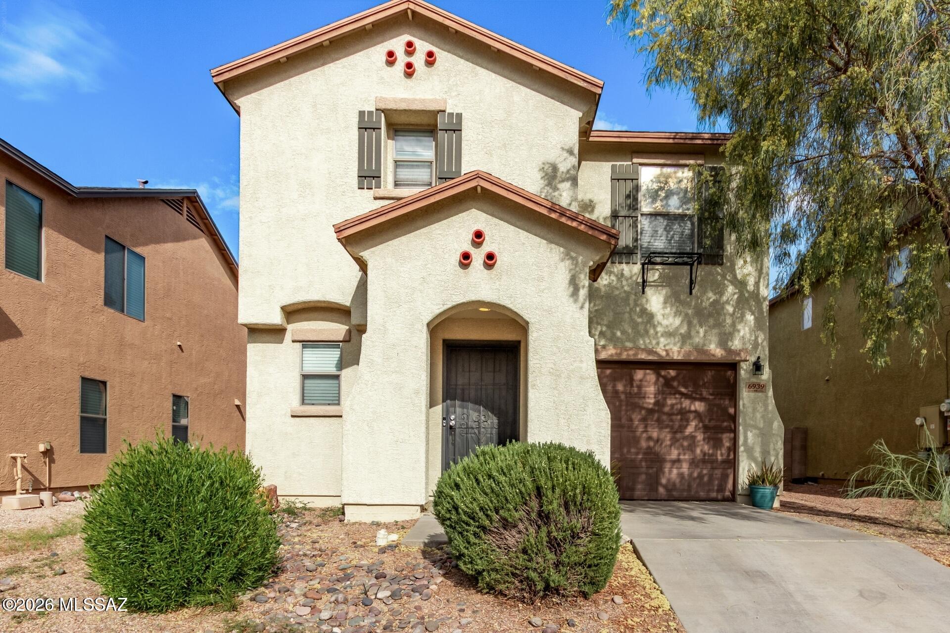 Beautiful and move-in ready 3 bed, 3 bath home with 1,608 sq ft and a 3,484 sq ft lot. This property features a spacious loft, updated fixtures, dual-vanity bathrooms, and a 1-car garage. Prime location with quick access to I-10 and Valencia for an easy commute. Close to shopping, restaurants, parks, Tucson International Airport, and major employers. Only about 20 minutes from the University of Arizona and Downtown Tucson. A great opportunity for buyers seeking comfort, convenience, and value.