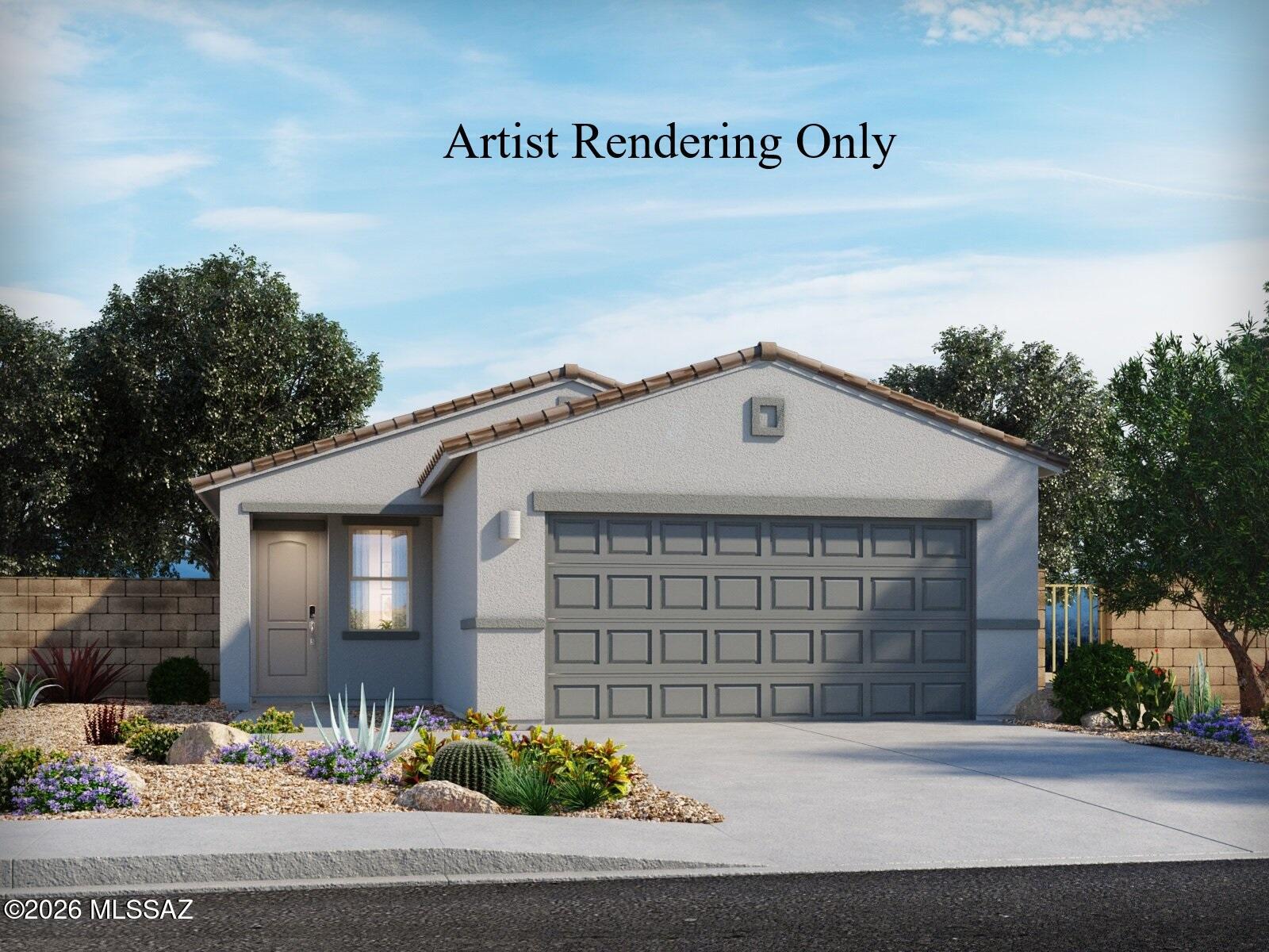 The Onyx floorplan offers comfortable single-story living with 3 bedrooms, 2 bathrooms, and a 2-car garage. Its open-concept design creates the perfect space for entertaining, while the private primary suite provides a relaxing retreat at the end of the day. Located in Summerstone in Marana, this community offers convenient access to both Marana and Northwest Tucson via I-10 and is near Continental Ranch, Saguaro National Park, El Rio Preserve, and the community park. Move-in ready and complete with a washer, dryer, refrigerator, and whole-home blinds. Built with innovative energy-efficient features designed to provide greater savings, enhanced comfort, healthier living, and peace of mind.