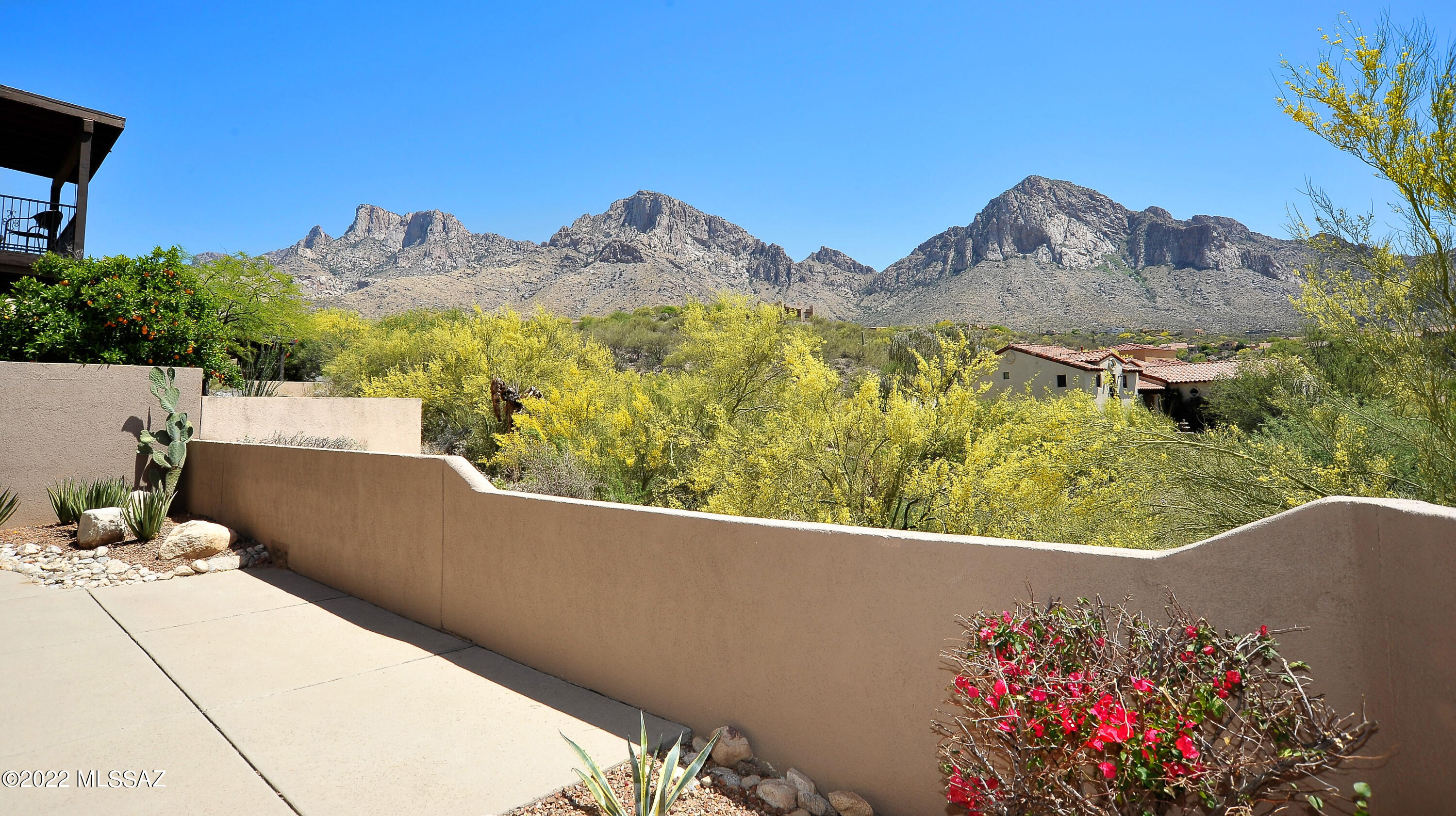 Stunning home in guard gated La Reserve with amazing mountain views plus a community pool! All tile with NO carpet! This beautiful home has 3 bedrooms (3rd bedroom has double door entry off living room - perfect for den/office), 2 full baths, stainless steel appliances, high Pecky Cedar planked ceiling with Viga beams & beehive fireplace in main living area, plantation shutters & ceramic tile throughout (no carpet), private patio off the primary suite, & covered patio at the backyard with retractable awning for additional shade. Whether you're soaking in the mountain views from your backyard patio or actually soaking in the community pool you'll be happy to call this beautiful home yours. 1-year minimum lease. $45 application fee per adult. Renters insurance required. No smoking.