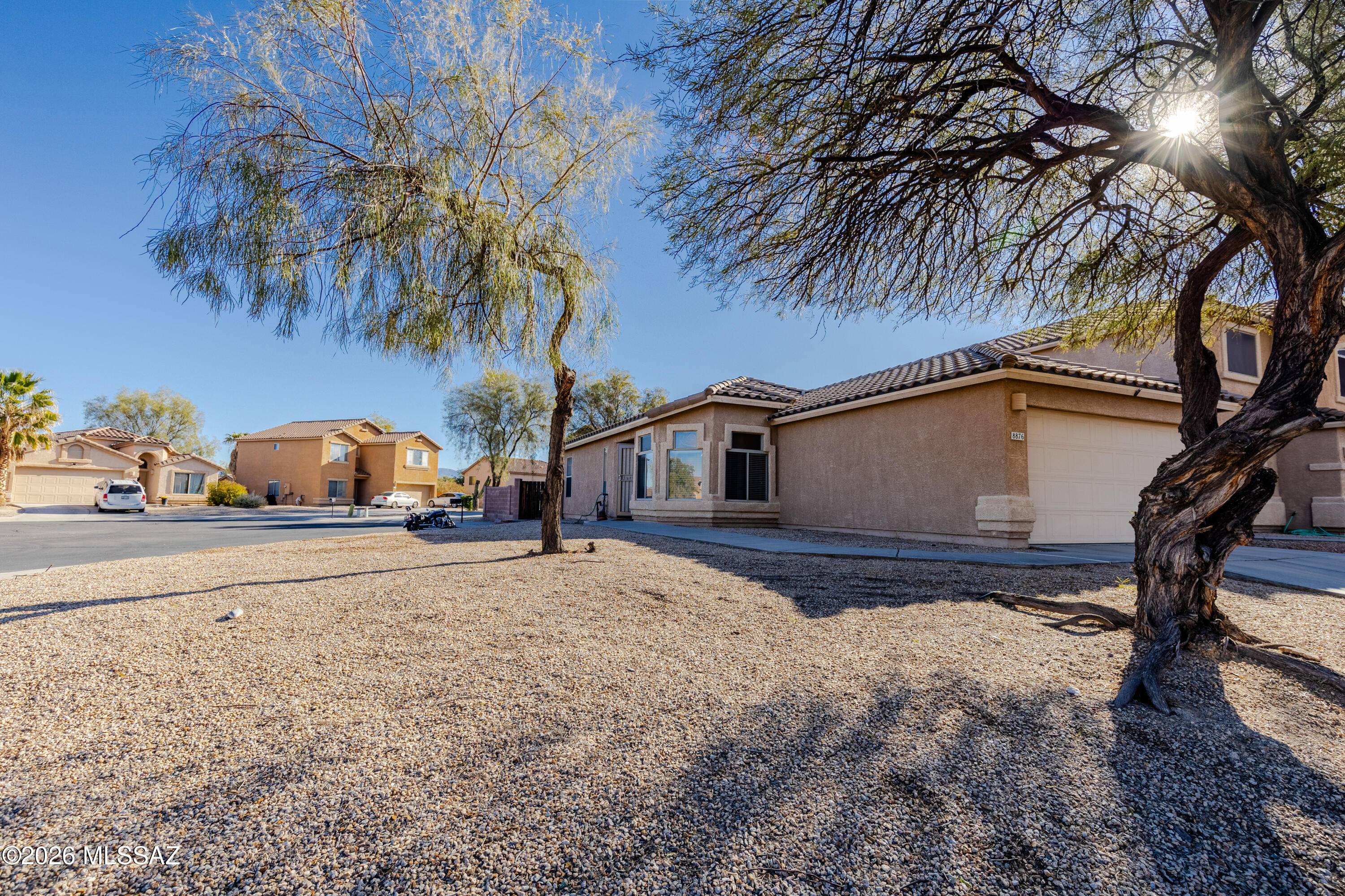 Now available for rent is this charming 3 Bedroom & 2 Bathroom split bedroom floor plan home in the Continental Ranch area!  Enjoy a spacious great room with vaulted ceilings, a good-sized kitchen with white appliances including a refrigerator and a kitchen nook. The open concept provides a sense of excellent space. Ideally located within the Continental Ranch community and nearby to grocery stores, restaurants, shopping, schools, and The Loop. Access to I-10 makes it convenient to get to other areas of town. Recent updates include all new plumbing fixtures, new interior paint, and new rear yard landscaping rock. All appliances are provided. Tenant pays all utilities.