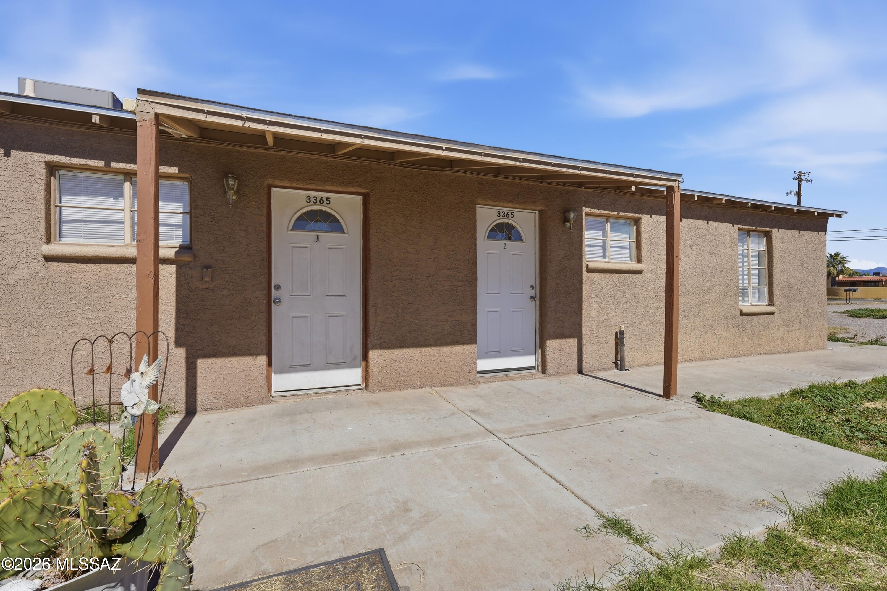 Centrally located duplex situated on a .43- acre R-3 zoned lot along the Stone Avenue corridor. The property includes two 1-bedroom, 1-bath units with separate electric panels and practical layouts, offering straightforward rental potential and ease of management. The oversized lot provides ample on-site parking and open space for tenants. Convenient access to downtown Tucson, the University of Arizona, shopping, dining, and I-10 supports consistent rental demand in this established area. A solid opportunity for investors seeking a small multifamily property in a central Tucson location.