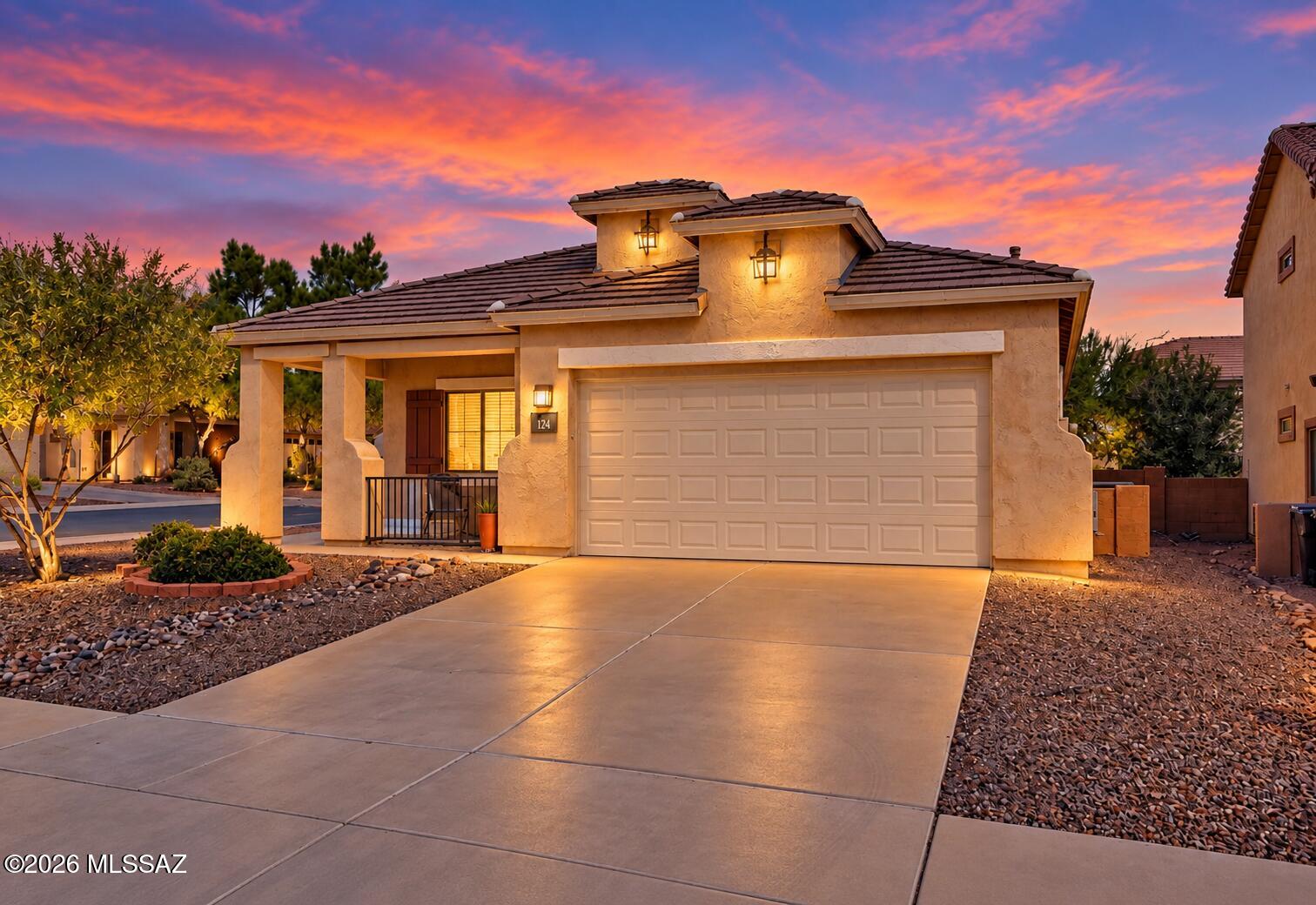 Corner-lot living gets a stylish upgrade in this single-story Rancho Sahuarita home, where an inviting layout, thoughtful improvements, and low-maintenance outdoor spaces make everyday life refreshingly simple.

The open floor plan creates an easy connection between the kitchen and living areas, while a formal dining space and separate breakfast nook provide options for everything from holiday meals to hurried weekday cereal. Quartz countertops, stainless steel Café brand appliances, and a generous island give the updated kitchen a polished, practical edge. Soft-close storage drawers in the island keep essentials organized and close at hand.

Three bedrooms and two bathrooms offer comfortable flexibility. The spacious primary suite features a large closet and a private bathroom with a shower combination, and newer toilets add a welcome update. Tile flooring extends through most of the home, with carpet in two bedrooms.

An attached two-car garage provides abundant storage and includes a mini-split system, creating added comfort for projects, hobbies, or organized overflow. Outside, pavers and easy-care landscaping keep yardwork from taking over the weekend. The south-facing orientation is another appealing touch.

Rancho Sahuarita amenities place recreation close at hand, including Club Rancho Sahuarita, while nearby Parque Del Sol offers additional outdoor enjoyment. Shopping, Fry's Marketplace, and schools are also conveniently located nearby.

Come explore this well-rounded corner-lot home and discover how comfortably it fits your next chapter--schedule a private showing today!