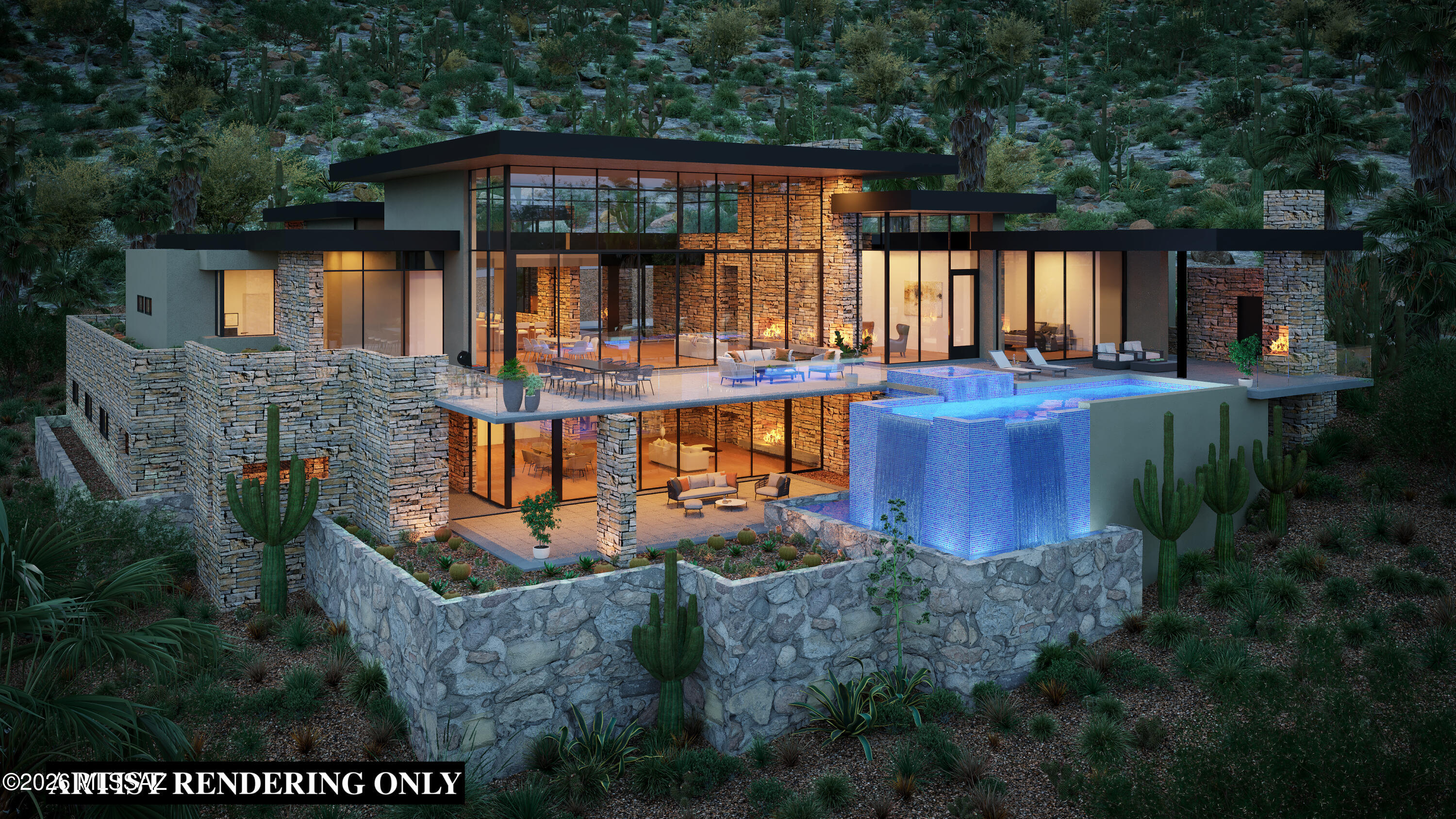 NEW CONSTRUCTION. Nestled at the top of Swan Road, in the private and exclusive gated community of The Summit, which encompasses only 11 residences, this exquisite modern masterpiece designed by renowned master builder Monty Bartholomew of Real Exquisite Estates & Properties LLC, in collaboration with top Tucson architect Kevin Howard, sets a new bar of luxury living in the Sonoran desert.  

This showcase residence delivers luxurious attention to detail in every living space of this 6 bedroom, 7.5 bath, 7,200 sq ft ultra-modern home, with high-end finishes and spectacular city and mountains views. A car enthusiast's dream, with garage space for up to 12 vehicles and electric car charging facilities. A sleek elevator transports you from the lower level, which houses a lower great room and garage complex, up to the single-level living area. 7 custom fireplaces throughout the property set the perfect scene for those evenings of entertaining with family and friends. Multiple patios give you endless options to enjoy the elegantly designed outdoor living space that includes a custom designed pool and spa overlooking the entire city.

Elegant, modern, and masterfully designed.  Early purchase allows buyers the opportunity to work with the builder on selecting finishes and cosmetic touches, which will enhance and define the overall feel and experience of owning this amazing home. Estimated completion is late 2027.