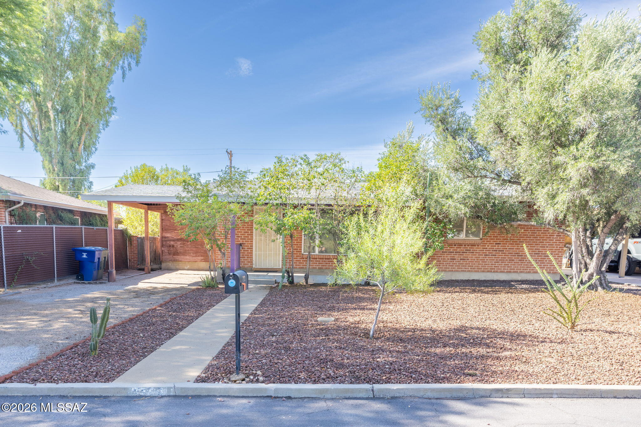 This charming, centrally located Tucson brick home is ideal for a first time home buyer, or a perfect rental! 
Has 3BD/1BA, with AZ room, new interior paint, newer hot water heater, newer roof 2021 w/warranty, mini-split in 1 bedroom, ceiling fans, tile throughout, single carport, laundry room and large backyard with storage shed.
Conveniently located near Park Place Mall, TMC, dining, shopping and more!
This is a great opportunity to make this affordable home yours!