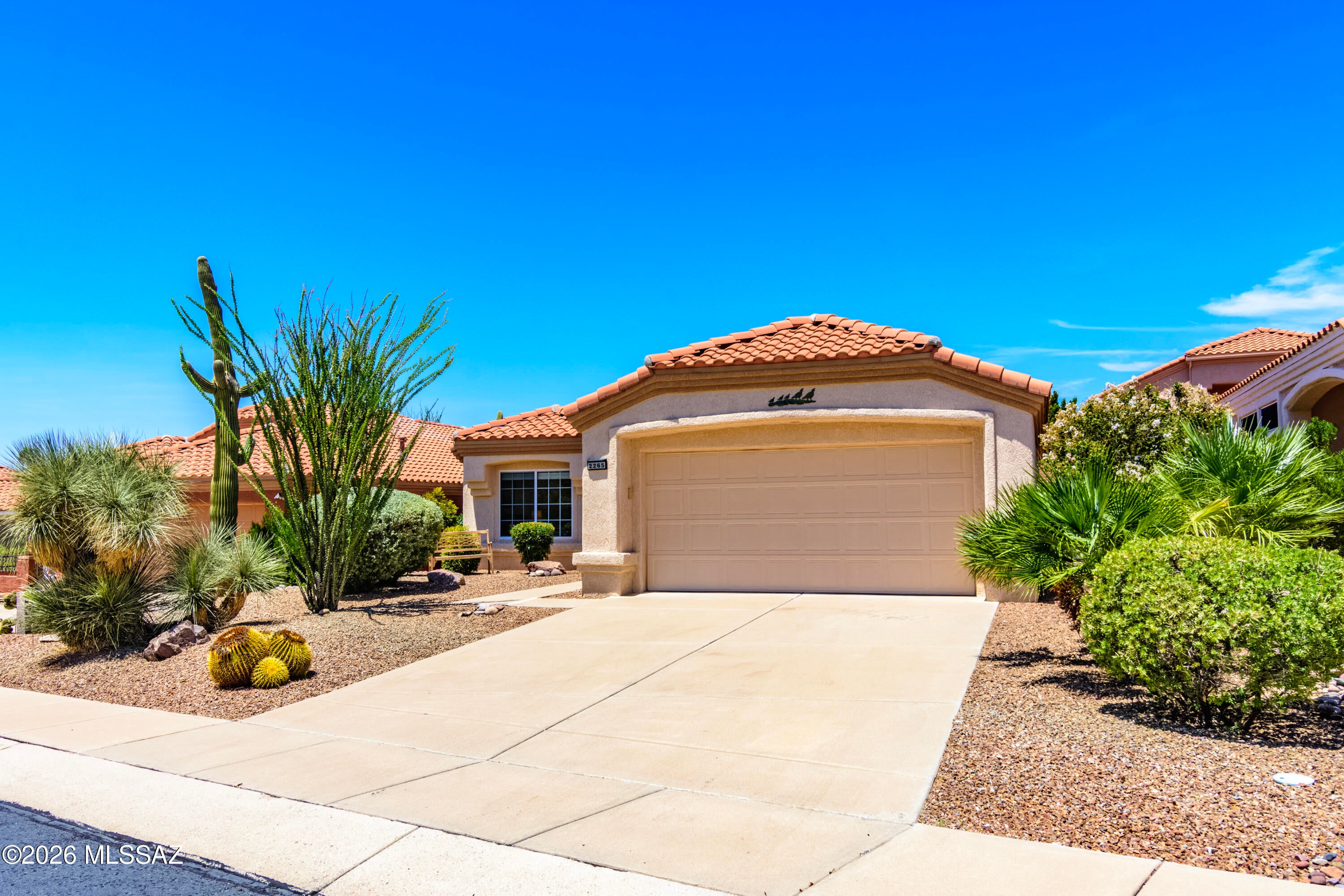 Welcome to 2265 E Celosia Way, where easy living meets the active Sun City Oro Valley lifestyle. This bright 2-bedroom, 2-bath home offers a comfortable, low-maintenance layout with thoughtful updates throughout. Enjoy a dedicated indoor laundry room, stainless-steel appliances, farmhouse sink, covered patio, mature landscaping and a peaceful backyard perfect for relaxing or entertaining.

Beyond the front door, Sun City Oro Valley offers so many ways to enjoy your days. Hop in the golf cart and head out for pickleball, golf, swimming, fitness, clubs, activities or time with friends. With mountain views and an active community right outside your door, this home offers more than a place to live. It offers a lifestyle.
.