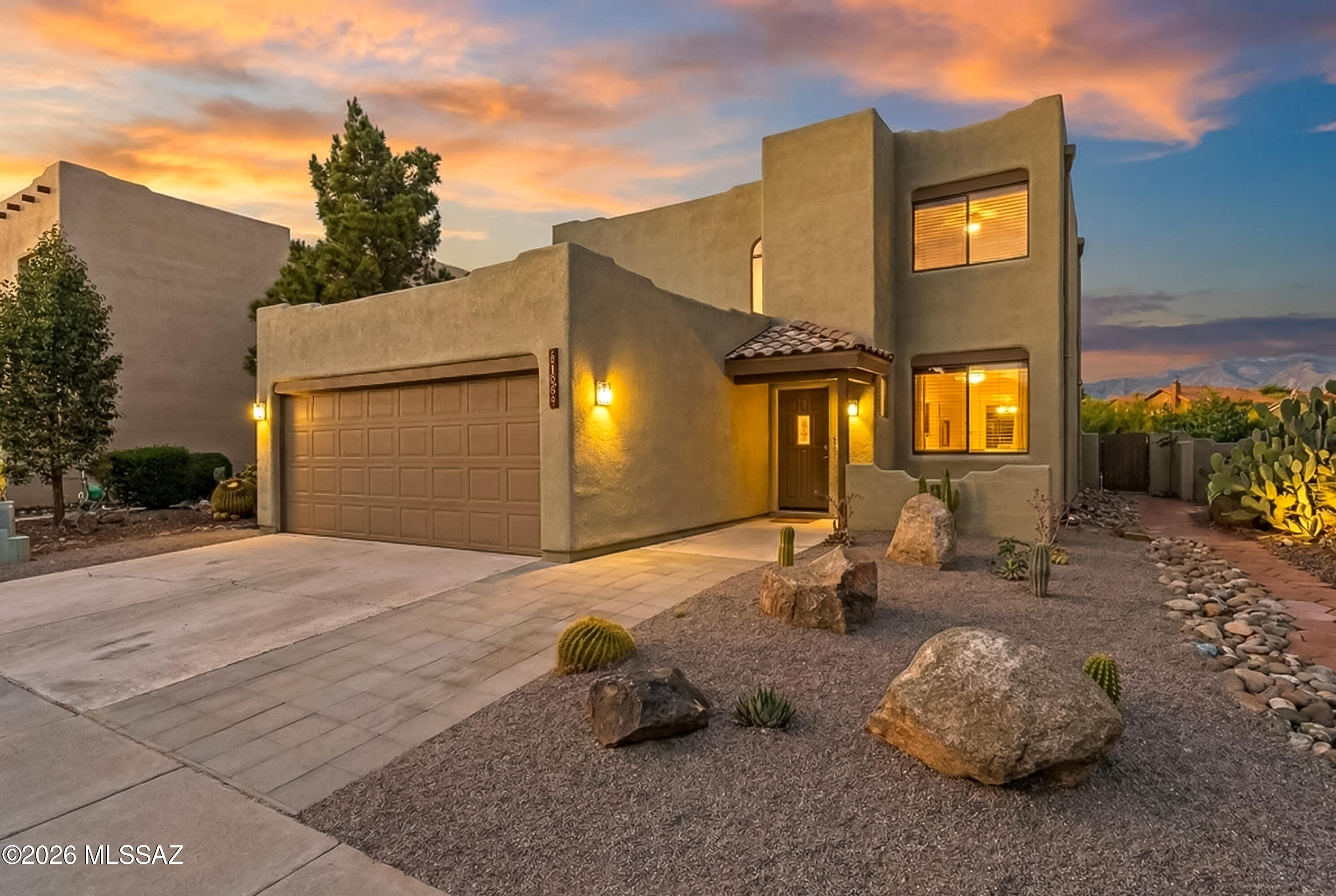 VIEWS, LOCATION, and a fully REMODELED home come together beautifully in this stunning Oro Valley home with sweeping Catalina Mountain views. Ideally situated near top-rated school, shopping and everyday conveniences, this 3- bedroom, 2.5-bathroom home is move in ready! The fully remodeled kitchen features quartz countertops, new cabinetry, modern lighting, and new stainless-steel Frigidaire appliances. Every detail has been thoughtfully upgraded, including remodeled bathrooms, new carpet, fresh interior and exterior paint, updated lighting and ceiling fans and new blinds. Step outside to your private backyard retreat with a sparkling pool perfect for relaxing. From here, enjoy access through your back gate to nearby walking trails, skate park and archery range.