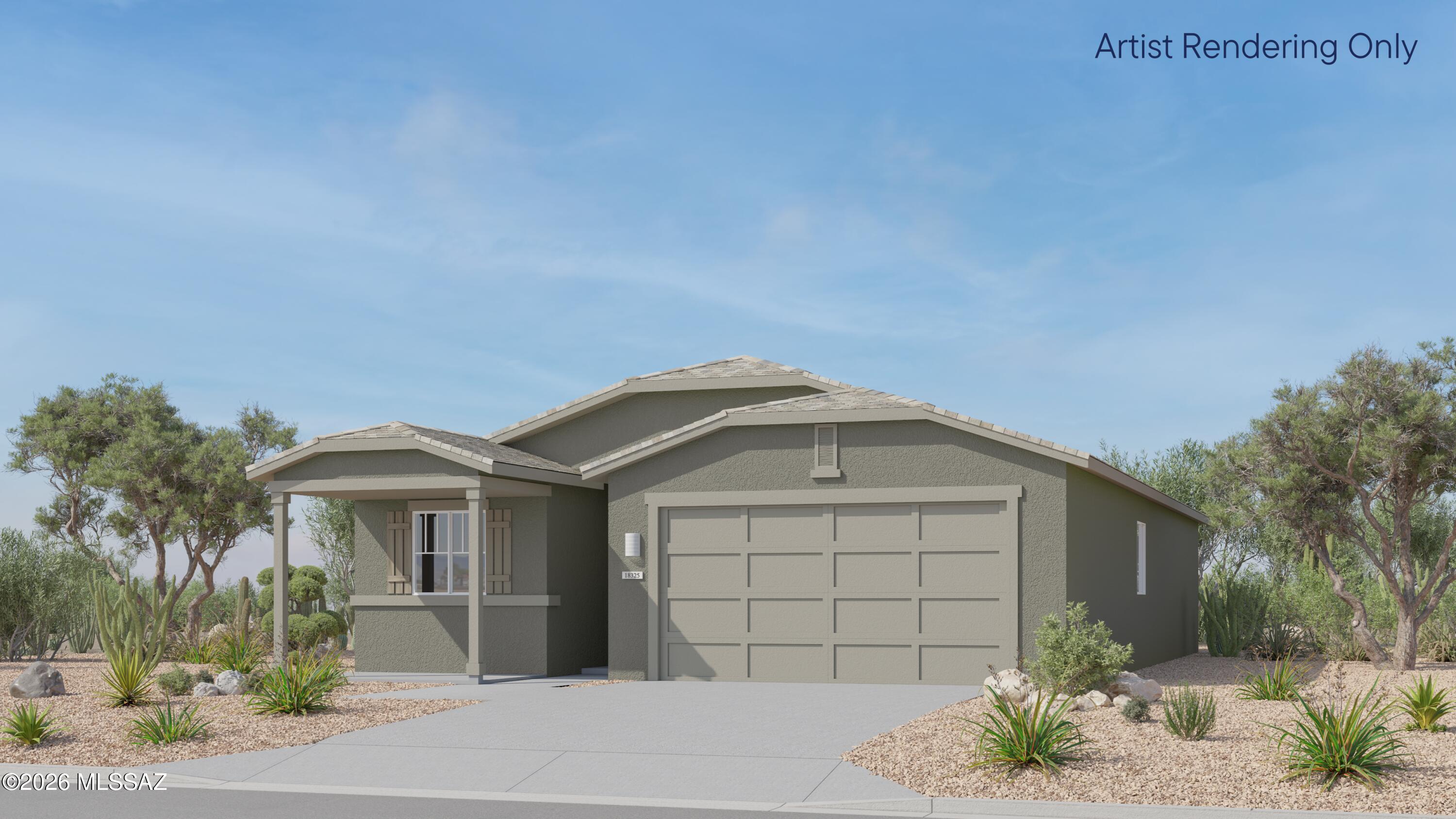 This new single-story home boasts a modern and low-maintenance layout. Three bedrooms are located near the front of the home off the foyer, steps from a full bathroom. An open-concept floorplan combines the kitchen, dining room and family room to maximize interior space, while a lavish owner's suite at the back of the home provides a serene retreat with direct access to a full bathroom and walk-in closet. This home includes GE® stainless steal appliances, Rinnai Tankless Water Heater, Quartz Countertops, 2'' faux wood blinds, LED lighting and so much more!
