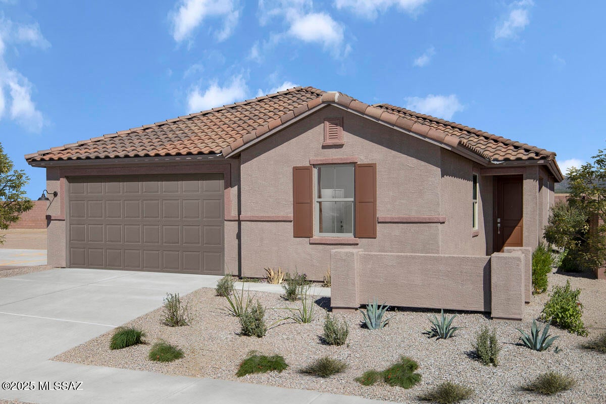 Brand new community in new Mandarina master plan. This single-story home features a 9-ft. ceiling height, covered back patio, and ENERGY STAR certified cellulose insulation. The kitchen showcases extensive 42'' upper cabinets in choice of seven colors, granite countertops, an island, pantry, and Whirlpool® stainless steel appliances. The den provides space for a home office. The primary suite boasts a walk-in closet, dual-sink vanity, and shower with cultured marble surround. This is a floor plan listing. Home is to be built, and buyer may choose features and homesites that are not included in this base price. Call today for more information. Base price range does not include lot premiums and/or additional upgrades other than included features. Property taxes are not available to date.