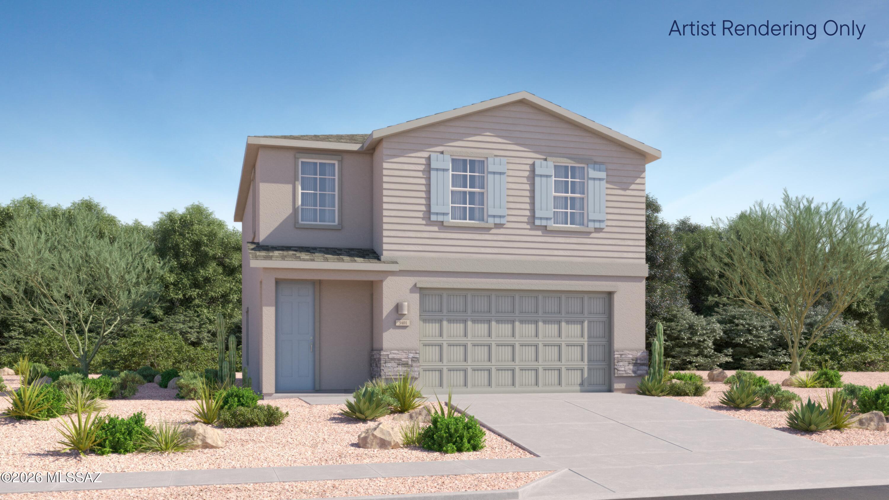 The first floor of this new two-story home is host to an open-concept floorplan shared between the kitchen, dining room and family room. A nearby patio is ready for outdoor entertainment and leisure. On the second floor, four bedrooms surround a versatile loft, including the luxurious owner's suite with a full-sized bathroom and walk-in closet. Our homes come with Quartz Countertops, the Rinnai Tankless Water Heaters, Smart Thermostats, Post-Tension Foundation, Radiant barrier roof decking, 2'' Faux Wood Blinds and more! As an added bonus, this home includes a washer and dryer--move-in ready and waiting for you!