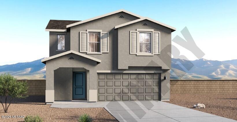Welcome to Blackhawk-now featuring all- new floor plans in a convenient location off Wilmot and I-10 with easy access to downtown Tucson, DMAFB and TIA. This home to be built offers a spacious two-story layout with 4 bedrooms, 2 bathrooms and powder room plus a versatile loft and an open great room perfect for entertaining and everyday living.  The bright open-concept design creates a seamless flow between the kitchen, dining and living spaces while the windows bring in natural light throughout.  Energy Star certified with energy-efficient features, a tankless water heater for endless hot water and a smart home package.  Enjoy nearby parks, walking trails, shopping, dining and easy commuting access.  Enjoy the brand new Elm plan and make it yours.
