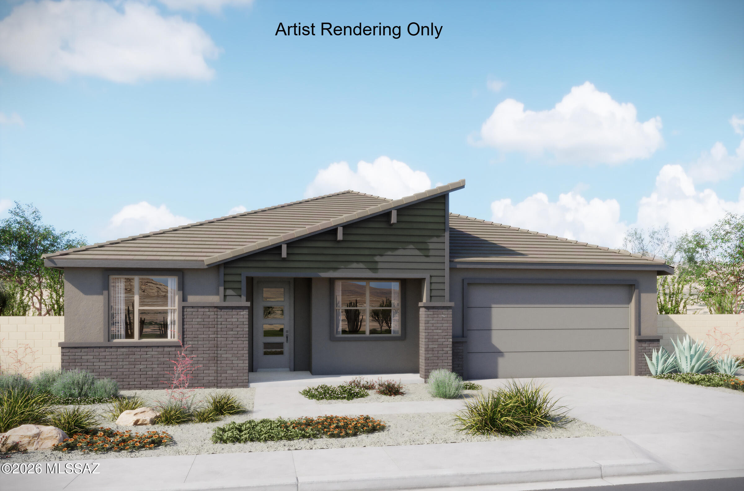 Discover the Hibiscus plan with its sleek Midcentury Modern elevation, offering 4 bedrooms, 3.5 baths. The Gourmet kitchen shines with quartz counters, a center island, gas cooktop, and walk-in pantry. The enclosed study, open den, and Stop & Drop area add everyday convenience. Includes Washer/Dryer and fax wood blinds. A 3-car tandem garage completes this thoughtfully designed home.
