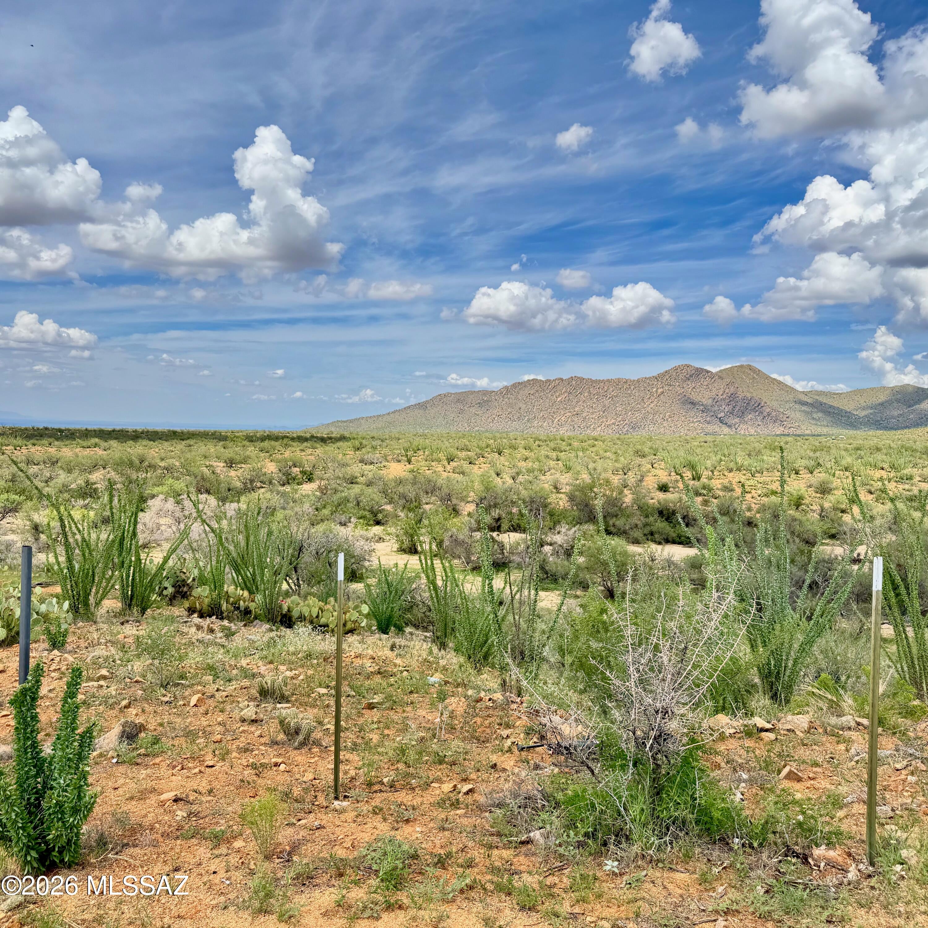 This untouched 10-acre hilltop parcel offers stunning 360° views of the Sierrita and Valencia mountain ranges, sitting at approximately 4,300 feet for slightly cooler temperatures and magical scenery. Located just 30 road miles west of I-10 with only 3.2 miles of county-maintained unpaved access, the property features glimmering rocks, native vegetation, two shallow converging washes, and abundant wildlife, including roaming cattle. It's an ideal off-grid location requiring a well and solar power, perfectly suited for straw bale or rammed earth construction with multiple buildable sites for your ranch or desert retreat. RH zoning provides flexibility, and with no HOA you'll enjoy fewer restrictions. A rare, pristine piece of Arizona wilderness -- priced to sell.