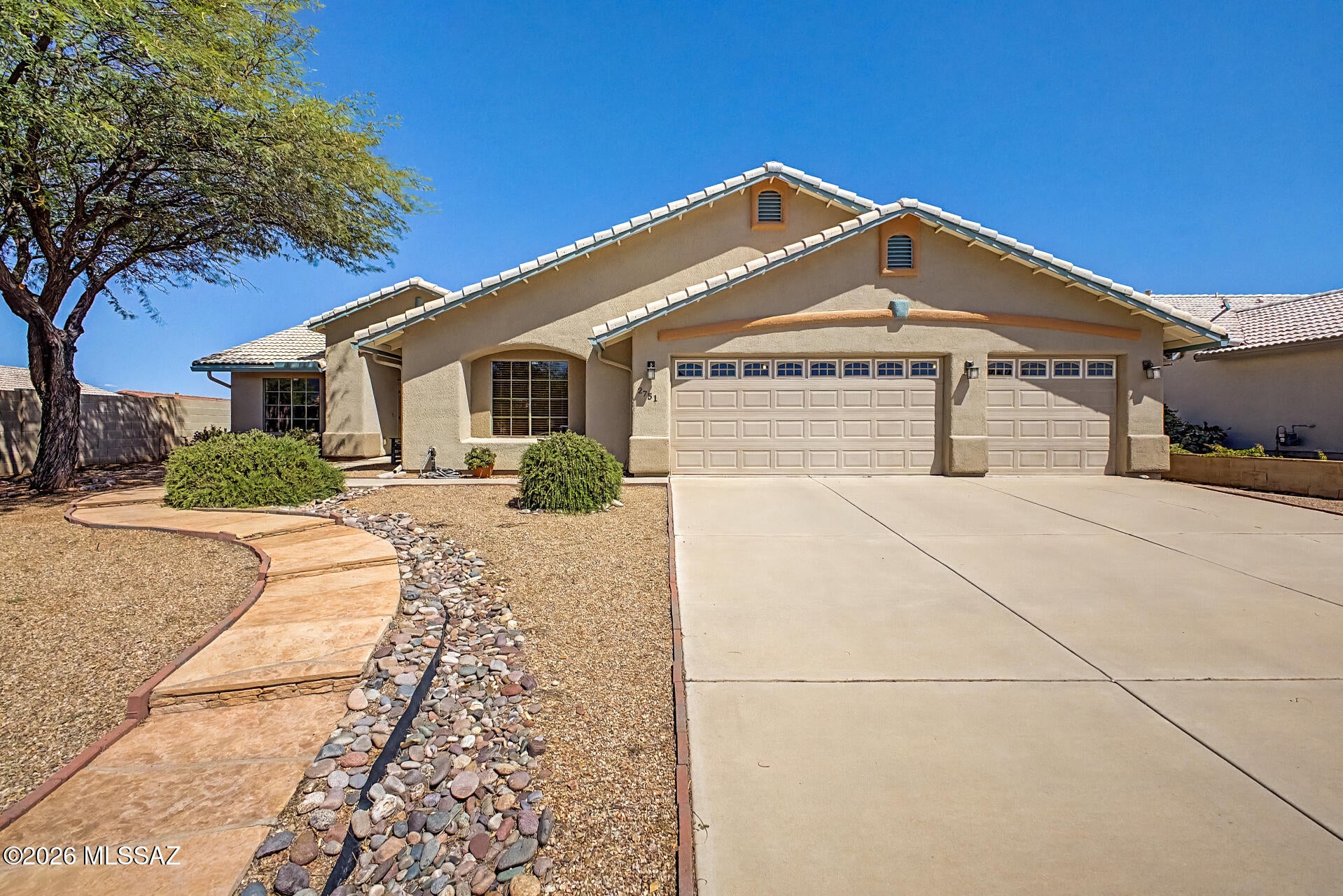 Pride of ownership shows throughout this wonderfully maintained single-level home. Tile flooring runs throughout, paired with stainless steel appliances. Solar and a gas-heated pool highlight the backyard, along with desert landscaping and mountain views from both the front and rear. A 3-car garage freshly finished in epoxy completes the package.