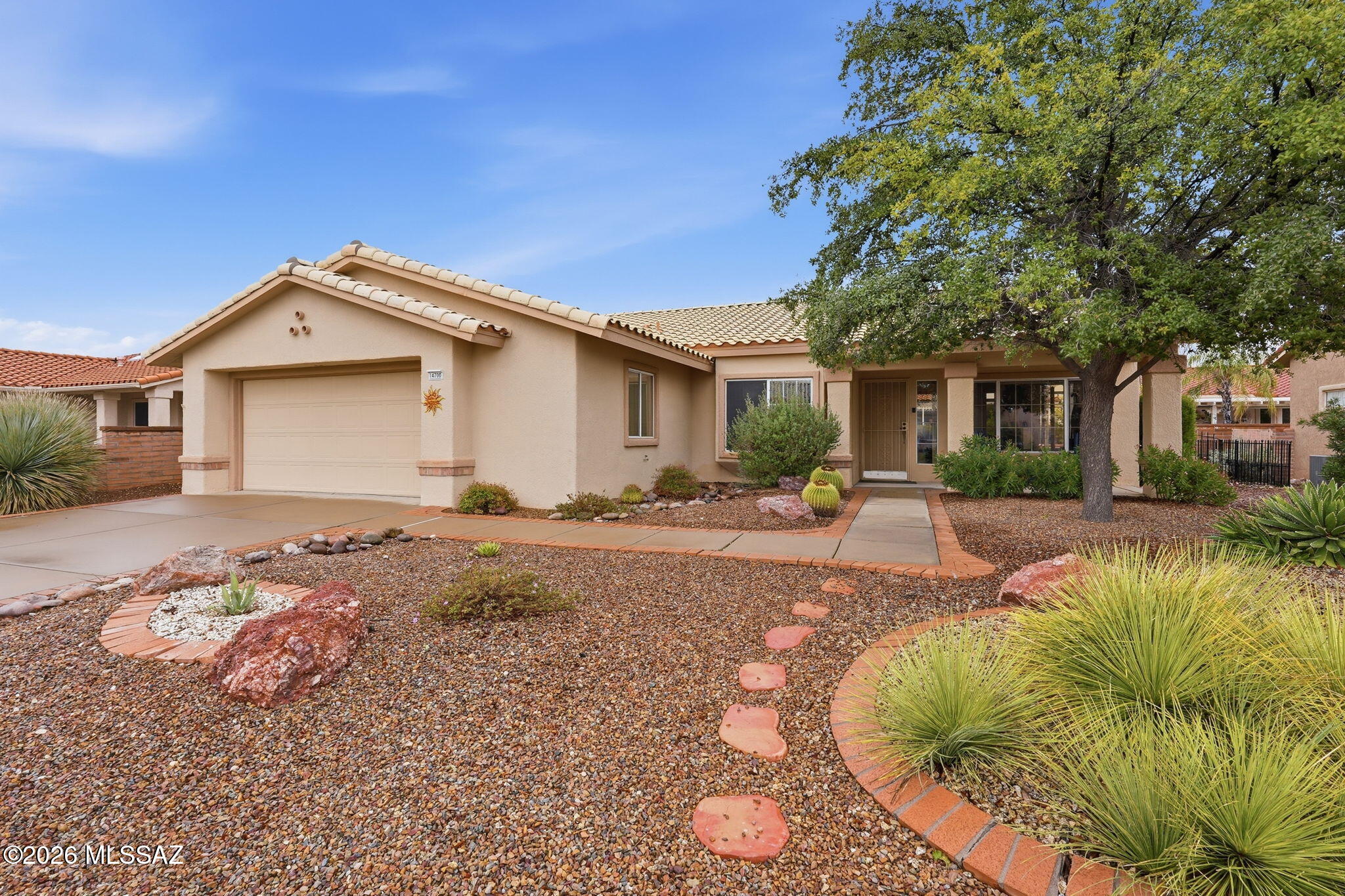 Welcome Home! This beautifully maintained Rio Vista model offers 1,689 sq ft of bright, inviting living/dining space. Featuring 2 bedrooms, 2 baths, and a versatile office/den is ideal for home office, hobbies or extra guest space. The kitchen features plenty of cabinetry, a breakfast bar, and a cozy breakfast nook. Enjoy plenty of natural light & ample storage throughout. Step outside to the east-facing backyard featuring an extended patio ideal for morning coffee while taking in the mountain views. The extra wide garage provides plenty storage. Roof underlayment (2016) and HVAC (2022).