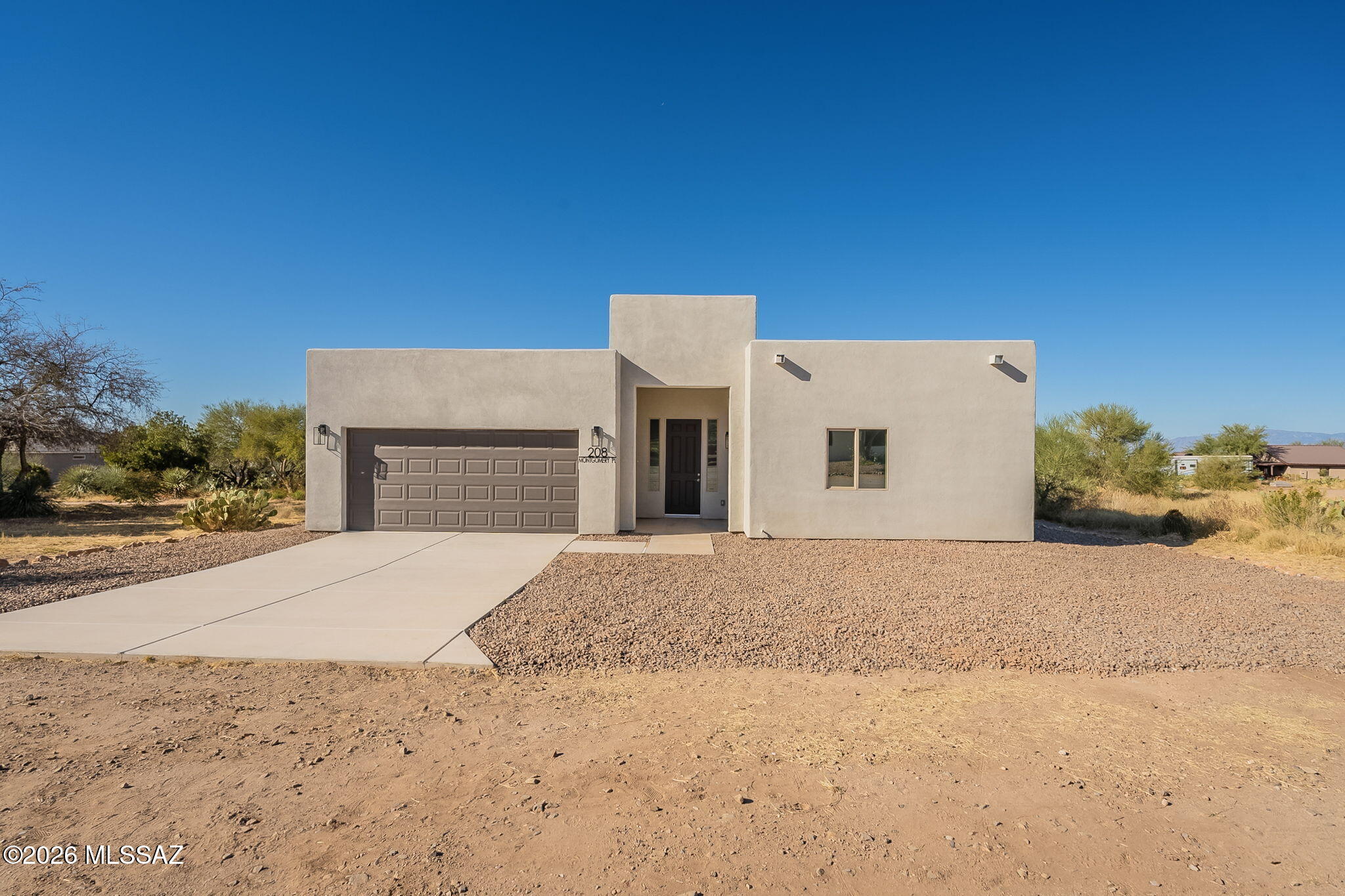 Brand new construction! Home is under construction to be completed July 2026. This 1893 Sq ft, 3 bedroom, 2 bathroom home with a 2 car garage will wow you. Boasting soaring ceilings, and a huge great room. You will love the open luxurious feel of this home. Tile floors throughout. A sparkling kitchen with truffle shaker cabinets, granite counter tops, under cabinet lighting, tile backsplash, and full set of new stainless steel GE appliances. The master suite features a spacious room, exterior french door, a. gorgeous on-suite with custom tile shower, glass door, and a huge walk in closet. All bedrooms have fans/lights. No HOA! Range Price $360,000-$380,000 reflects block wall, gravel, full length driveway, and seller concessions range of options. Agent/owner