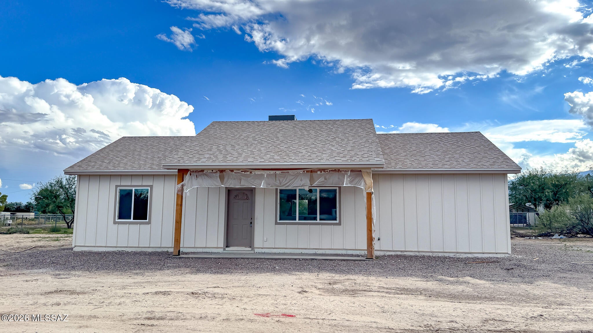 NEARING COMPLETION! Enjoy peaceful country living with fantastic Mt. Graham views from this brand-new 3 bedroom, 2 bath home situated on over half an acre! This 1,184 sq. ft. home features laminate flooring throughout, quartz countertops, and covered front and back patios perfect for taking in the scenery. Enjoy wide-open space, quiet surroundings, and frequent visits from local quail and rabbits. City water. Home is still being completed, giving you the opportunity to be among the first to enjoy this beautiful setting. Owner/Agent