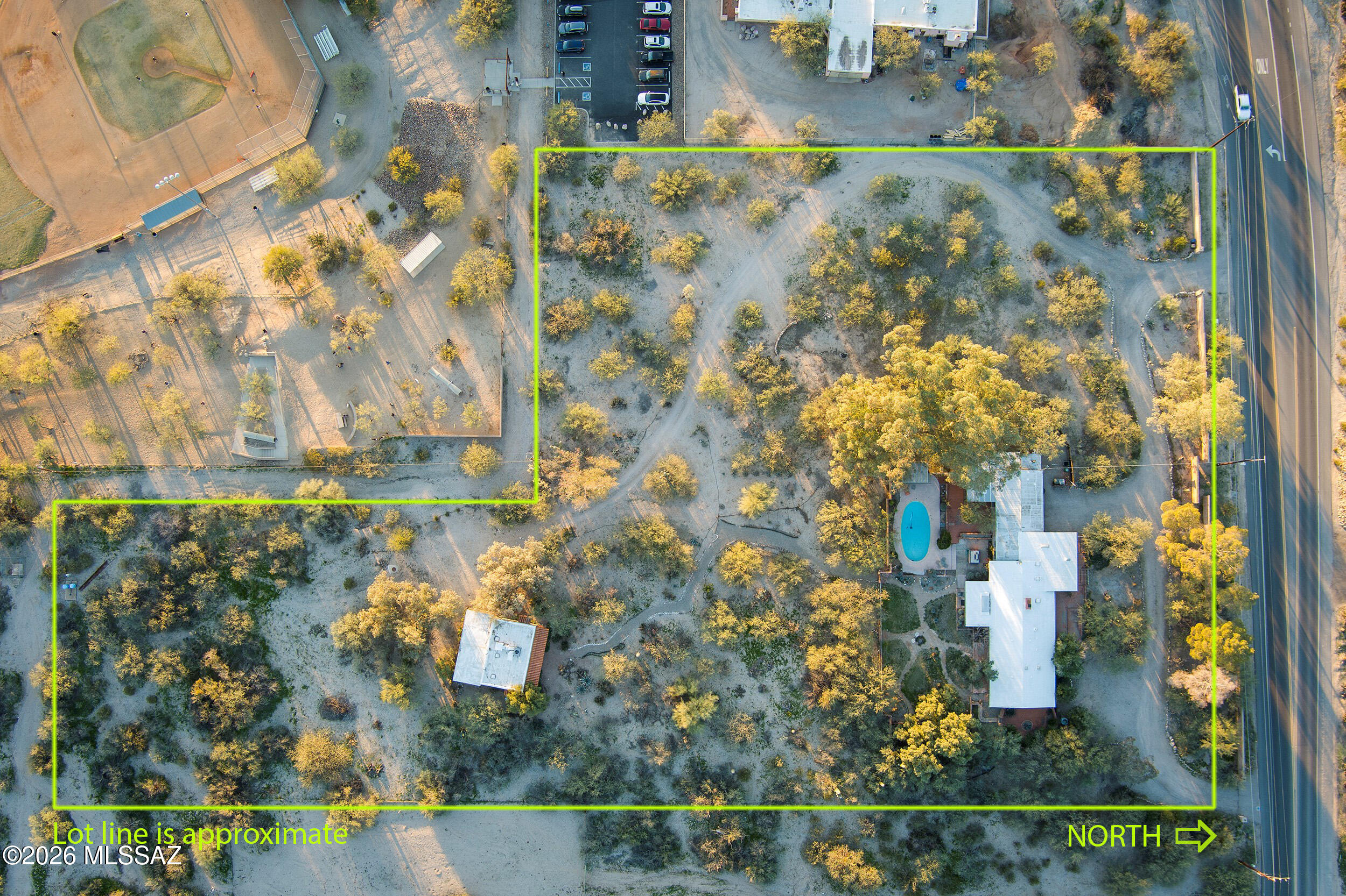 DEVELOPMENT OPPORTUNITY. Possible re-zoning and lot split. This 3.41 +/- acre parcel could possibly be the most perfect site for your next project. Conveniently located in North Metro-Tucson, it's close to Central Tucson, and all it has to offer. Existing 1954-built SFR is served by a private well. Existing 1990-built guest house has separate electric and is served by City of Tucson Water. Southwest Gas services is connected to the main house only. The main house is at the north end of the property. The guest house is at the south end. Most of the property is natural desert. Some Saguaros. Lots of wildlife. Close proximity to the Rillito River. Call your agent today to schedule a showing. You want to see this one!