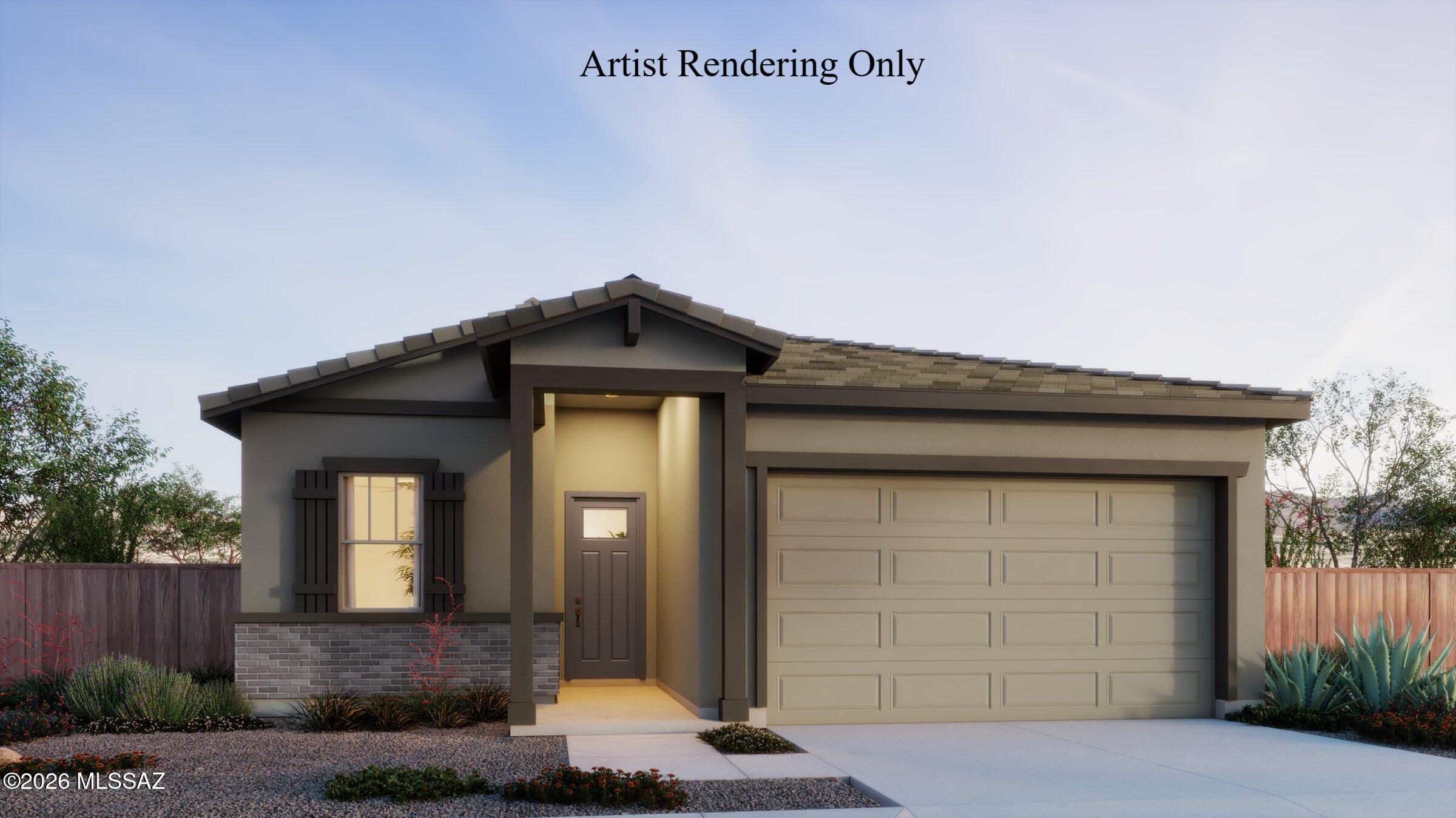 Charming Brandy floorplan with Ranch elevation offers 3 bedrooms, 2 full baths, open Greatroom/Dining/Kitchen area. Kitchen features refrigerator, center island, granite counters, upgraded cabinets & oversized walk-in pantry. Owner's suite features huge walk-in closet, dual sinks, linen closet, walk-in shower and a view to the backyard. 8' interior doors. Granite counters throughout. LED disk lights. Washer/Dryer and 2'' faux wood blinds.