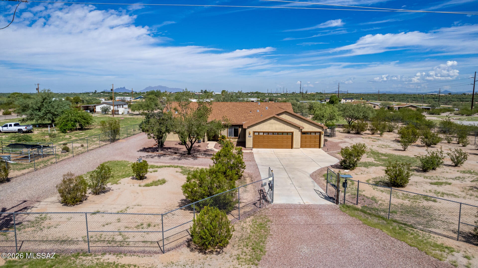Fabulous custom built 3 bedroom, plus a den with a built in murphy bed. open concept split bedroom house on over an acre, with a 3 car garage. Full workshop area with covered RV parking  with a 30 amp hook up and connected to the septic for a dump station.  extra storage shed and a hot tub to soak in the evening atmosphere.  This has everything you have been looking for. USDA map appears to show USDA loan eligible.