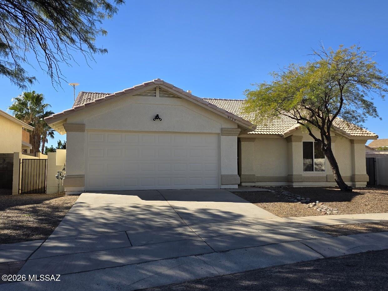 This home is truly spectacular!  
Beautifully maintained 3-bedroom, 2-bath residence located in the highly convenient Countryside Crossings community -- with NO HOA. Close to schools, shopping, I-10 access, parks, golf, and more, this home offers both comfort and convenience. Inside, you'll find impeccable pride of ownership and a move-in-ready interior. The home features tile flooring throughout-no carpet! Stylish barn doors in both the primary suite and laundry room. Laundry options are flexible, with hookups in the garage and in the oversized laundry room -- both offering gas or electric. Step out to the backyard designed for enjoyment, complete with a built-in BBQ and an extended patio, perfect for entertaining or relaxing. Pets upon approval No cats. Call today to schedule a showing!