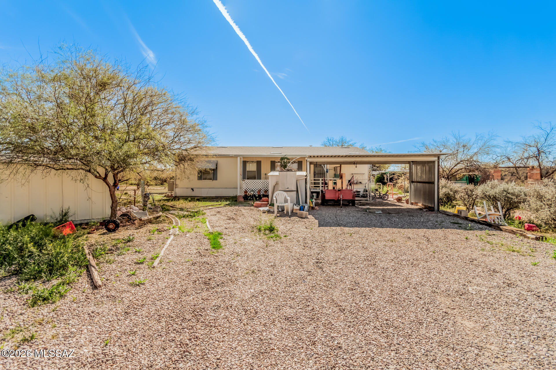 Situated on a spacious one-acre lot, this three-bedroom manufactured home offers endless potential for the right buyer. Inside you will find a functional layout with three bedrooms &  an open living and dining area with ample kitchen space.

The property offers plenty of room to expand, garden, have animals or create your ideal outdoor retreat, this acre of land provides privacy and ample possibilities found at this price point.

Property is selling as-is.