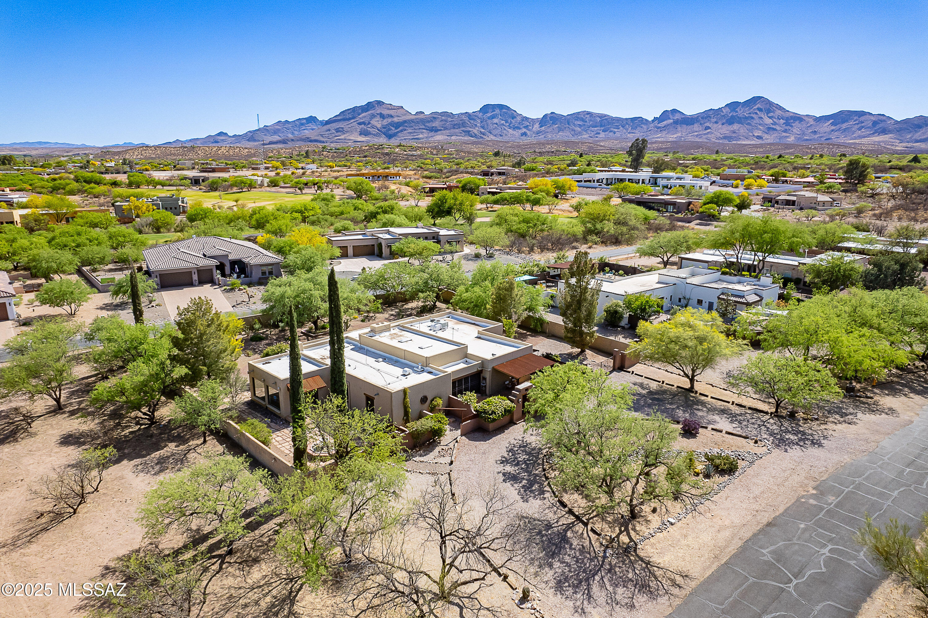 Motivated Seller!  Welcome to much desirable Tubac Golf Resort Community!  Discover unparalleled elegance and comfort in this stunning home, featuring an enclosed courtyard and a fully landscaped rear yard perfect for outdoor enjoyment.  Abundance of natural light streaming through skylights, illuminating the beautiful Saltillo tiles and exposed bean ceilings. The primary suite offers a serene retreat with a cozy sitting room, providing a perfect spot to unwind. Enjoy year-round comfort with a zoned, newer HVAC system ensuring optimal climate control throughout the home. This property seamlessly blends luxury and practicality, making it an ideal sanctuary for those seeking both style and functionality. Make this home yours today!