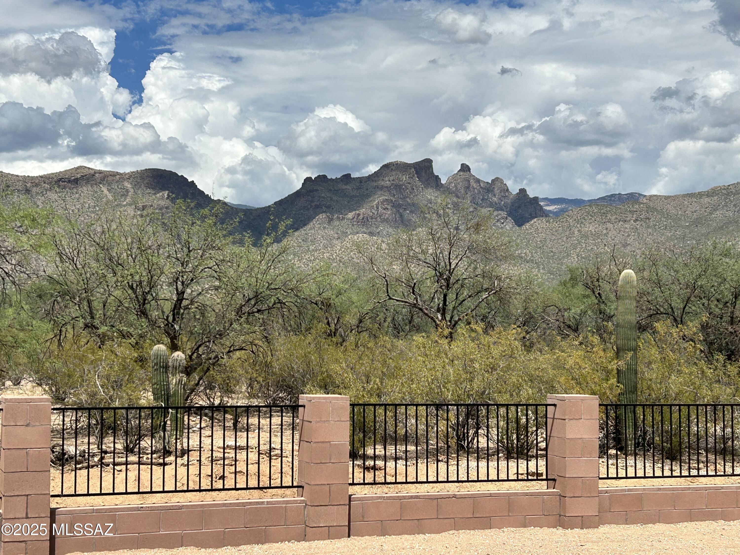 Stunning Custom-built home on cul-de-sac, with breathtaking mountain views.  This southwest/contemporary style home, sits on .84 acres of mature landscape in the Catalina foothills.  2850 sq. ft. Split floor plan. 4 bedrooms 3.5 bathrooms (including guest suite with bathroom.) 12-foot ceiling in great room,. 10-foot ceilings throughout rest of home.  8-foot stained alder interior doors.  Wired for electric or gas cook top.  Colored concrete flooring throughout.  Custom Alder cabinets & granite countertops in kitchen & bathrooms.  Large walk-in-pantry. Home has 3 car insulated garage.  This home is move-in-ready & is a MUST SEE.  You will love all the upgrades & amenities.
