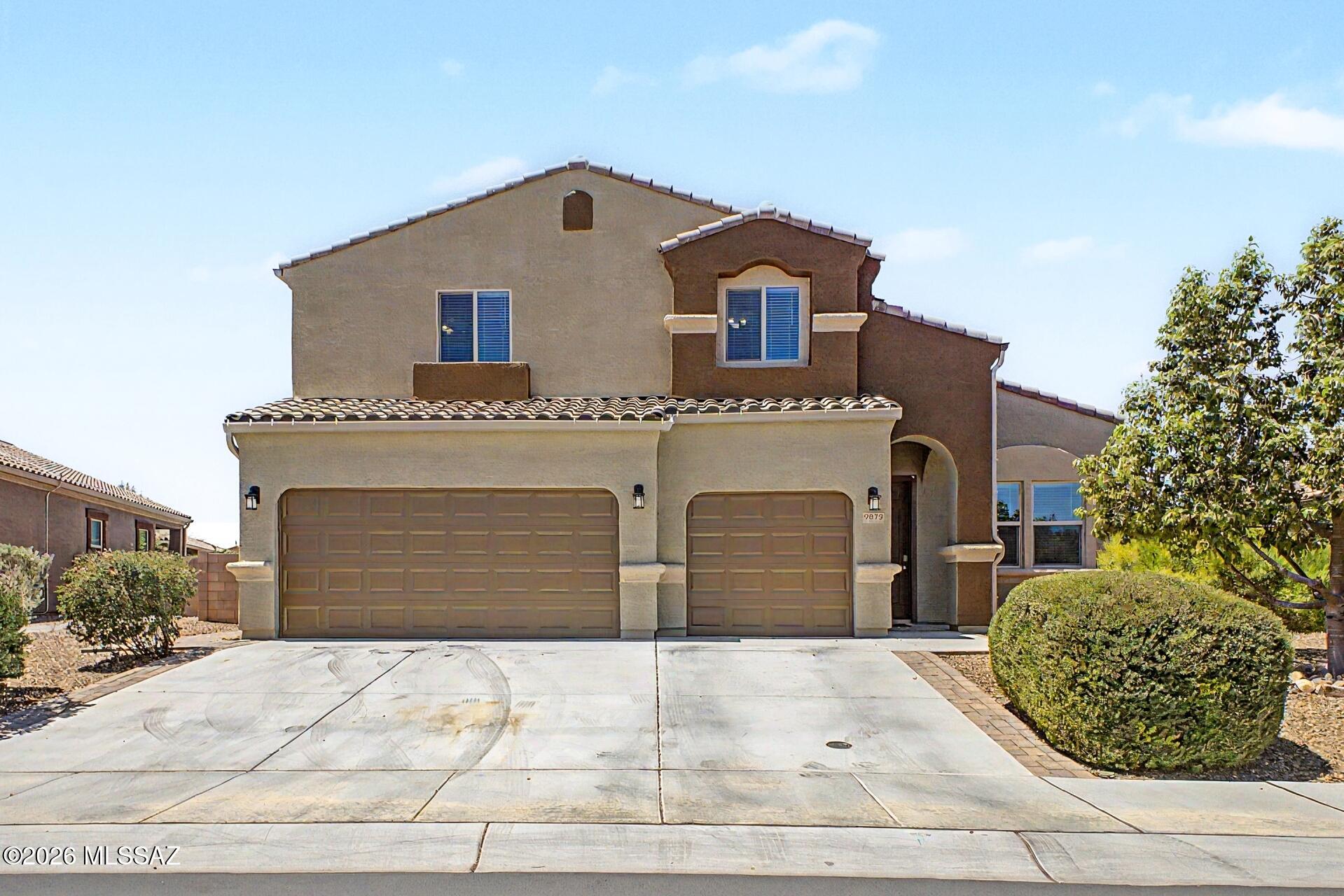 This 5bd 3ba home is absolutely stunning
Open, bright and spacious with no wasted space. The first floor offers a nicely sized bedroom and full bath. Kitchen boasts granite counter tops, 42 inch upper cabinets, stainless steel appliances with gas cook top and wall mounted oven.
The oversized kitchen island overlooks the family room and is perfect for entertaining. Enter thru double doors into the spacious master bedroom with a walk in closet. The other three bedroom are nicely sized with good closet space.
Enjoy the back yard with the full length covered patio, artificial turf and custom pavers leading up to the hot tub.
Pick fresh lemons and lime from mature fruit trees. Plenty of space in the oversized 3 car garage which is over 600 sq ft.  Must walk thru this home to appreciate.