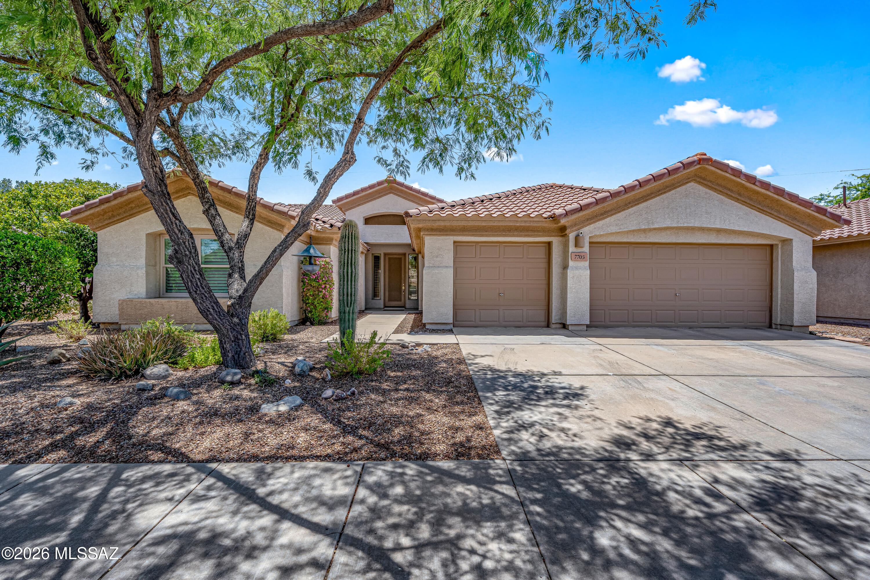 Welcome to this beautifully updated 2688 SFT single-story retreat with mountain views and a sparkling pool create the perfect AZ lifestyle.  Featuring 4 bedrooms, 3 bathrooms and a thoughtfully designed split floorplan, this home offers an ideal balance of comfort, functionality and style. High ceilings, fresh interior paint, and brand new LVP throughout the main living areas welcome you.  The open, light filled layout provides generous living and entertaining spaces. Newer windows all with plantation shutters! Enjoy peace of mind with major updates already completed including a new roof (2021) and one of the HVACS from 2022. The oversized 3 car garage provides plenty of room for vehicles, storage and hobbies. Unwind in your private backyard oasis. This home is a must see. See attached documents for all updates!