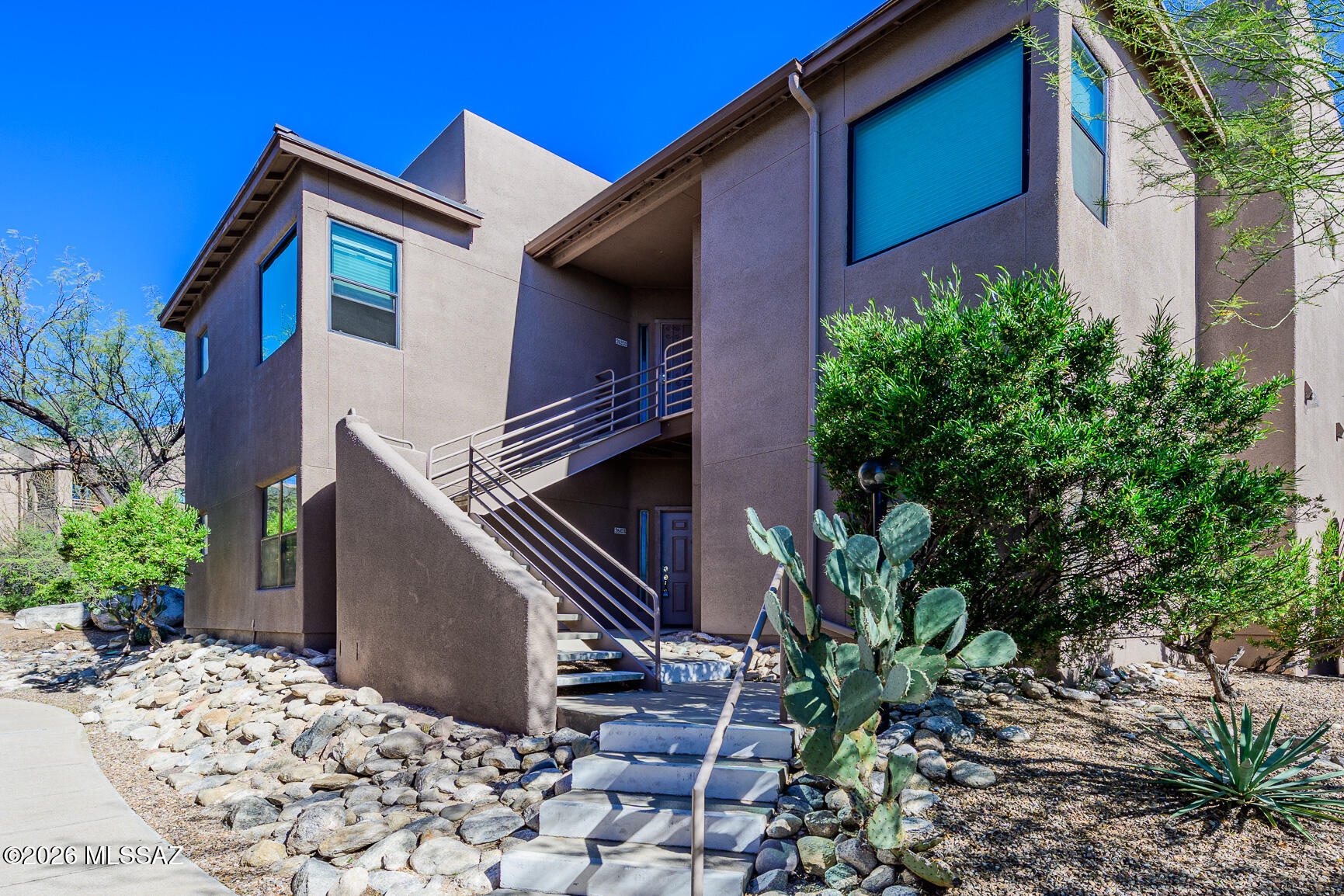 Private and spacious, three bedroom condo in highly desirable Canyon View Ventana Condos featuring Mountain and desert view from your living room window and screened patio. This floor plan has an open kitchen with breakfast bar
opening to living room and that desert and mountain view. Primary bedroom suite with large walk in closet and patio access, all in this amazing complex, with private access to Ventana Canyon Trailhead and just minutes away from Sabino Canyon Park.  Here you can enjoy several of Tucson's best restaurants and bars just down the street or relax in one of the two pools or spas, have a workout in the state of the art gym or meet with friends in one of the two clubhouses.   You can have it all in this amazing resort/condominium complex.