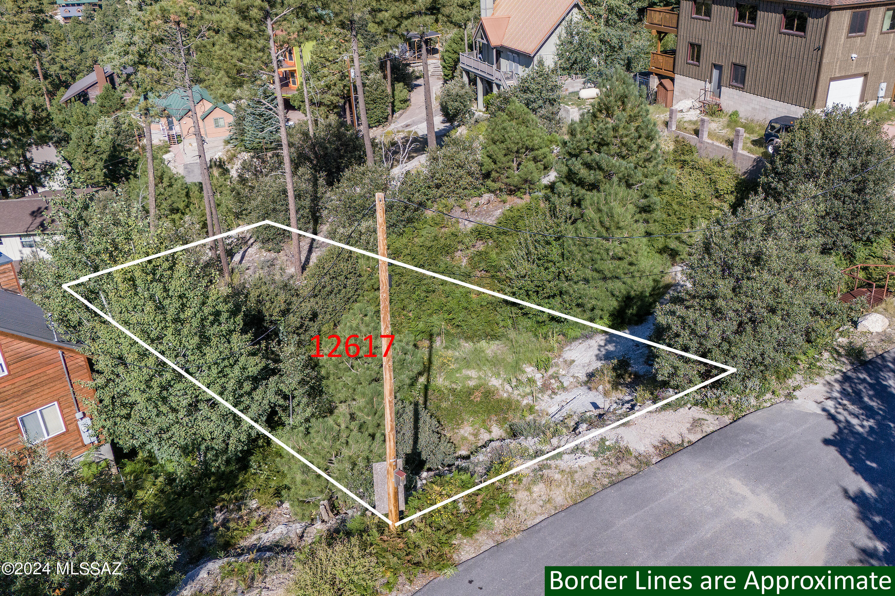 This special parcel of land, on Mt. Lemmon, is surrounded by mature trees and is located on a paved road, allowing for year-round access. It is situated in the heart of Summerhaven. Established homes nearby with water and electric at the road. The lot boasts views and is an ideal spot for your future cabin.