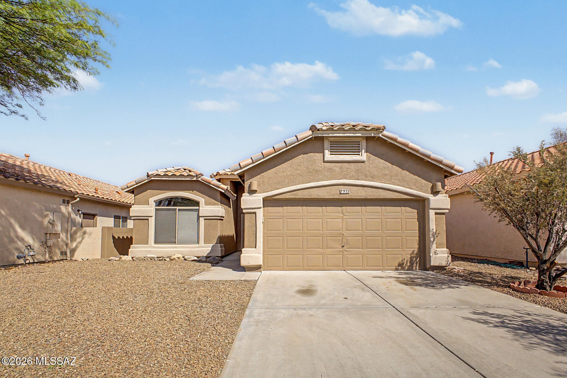 Welcome to this beautifully maintained 3-bedroom, 2-bath home in desirable Continental Ranch! This move-in-ready home features soaring ceilings, abundant natural light, and a split-bedroom floor plan for added privacy. The spacious kitchen offers an electric range, pantry, refrigerator, and ample cabinet space. Recent updates include fresh interior and exterior paint, remodeled primary shower, new dishwasher, blinds throughout, updated outlets, door fixtures, medicine cabinet, drip irrigation, low-maintenance landscaping with decorative gravel, and a well-maintained A/C with a new air handler motor. Relax under the covered patio and enjoy HOA amenities including two pools, spa, and clubhouse. Conveniently located near I-10, The Loop, parks, shopping, dining, and hiking trails.