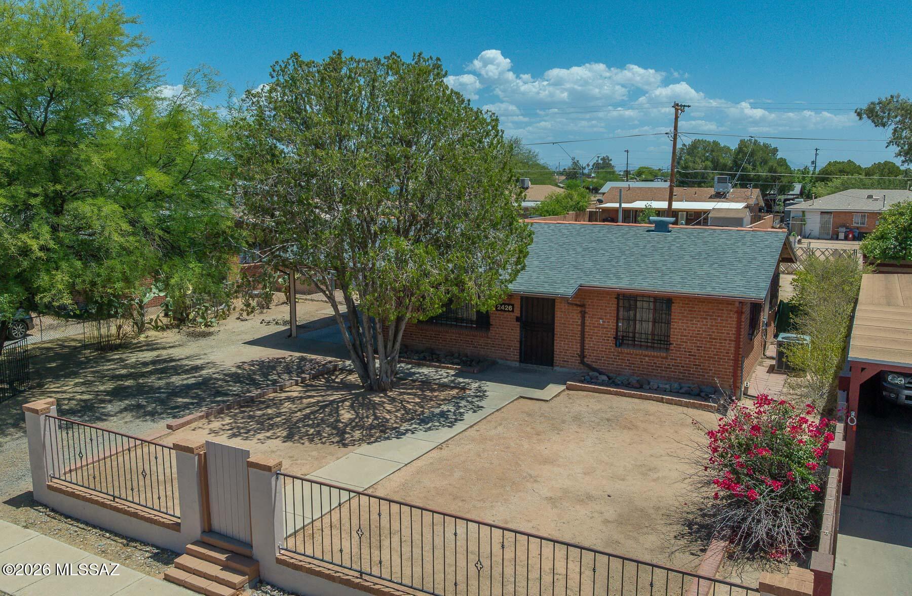 Centrally located 2 Bedroom/1 bathroom home features include a family room, and kitchen with dining nook. House has newer roof, spacious covered and screened in patio, large back yard, and storage space. House is being sold as-is, seller will make no repairs.