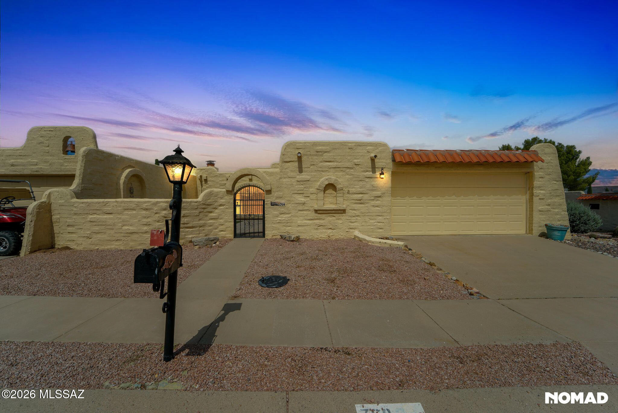 Townhome 2 bedroom, 1.75 baths, 2 car garage, Esperanze Estates.  2041 SQ. FT. Townhome with tile and ceiling fans through out Townhome., all electric no gas.  Full equipment kitchen with fridge, dishwasher, built in microwave, electric range, disposal.  Large living room with fireplace.  Large dining room off living room and kitchen with french doors going to AZ room.  Hall bath has tub and showner combo with duel sinks and grante counter tops.  Large master bedroom with  en suite  with vanity and shower and grante counter tops.  Nice size walk in closet in  master.  Master bedroom has french doors going to outside patio.  Townhome is across the street from the pool which is heated year round.  55+ Price reflects a one year lease.