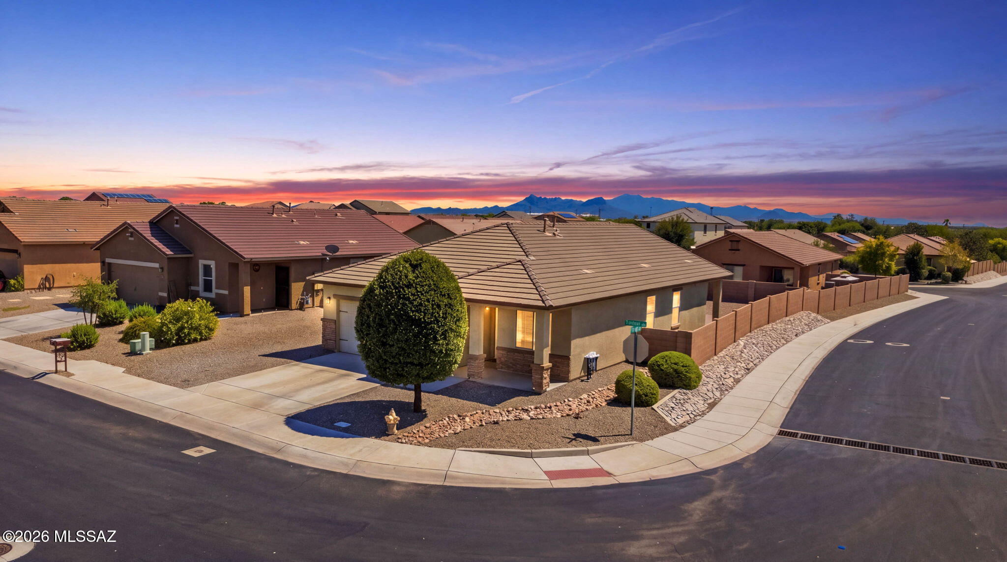 Range priced from $315,000 to $330,000. VA ASSUMABLE LOAN AT 5.5%*! Qualified buyers take over the seller's below-market rate at just $1,772/mo P&I and save hundreds every month over a loan at today's rates. A rare chance to afford more home! This 3 BED, 2 BATH single-story Marana home sits on a CORNER LOT in San Lucas with 1,389 sq ft of open-concept living. Kitchen shines with solid granite counters, new cabinet hardware, RO filter, and new lighting throughout. Whole-home water system, new plumbing fixtures, and newer washer and dryer. Upgraded backyard with turf, pavers, and a covered patio. Built in 2015, 2-car garage, minutes to shopping, dining, and I-10. Easy to show and ready for you! (*Buyer must qualify for loan assumption)