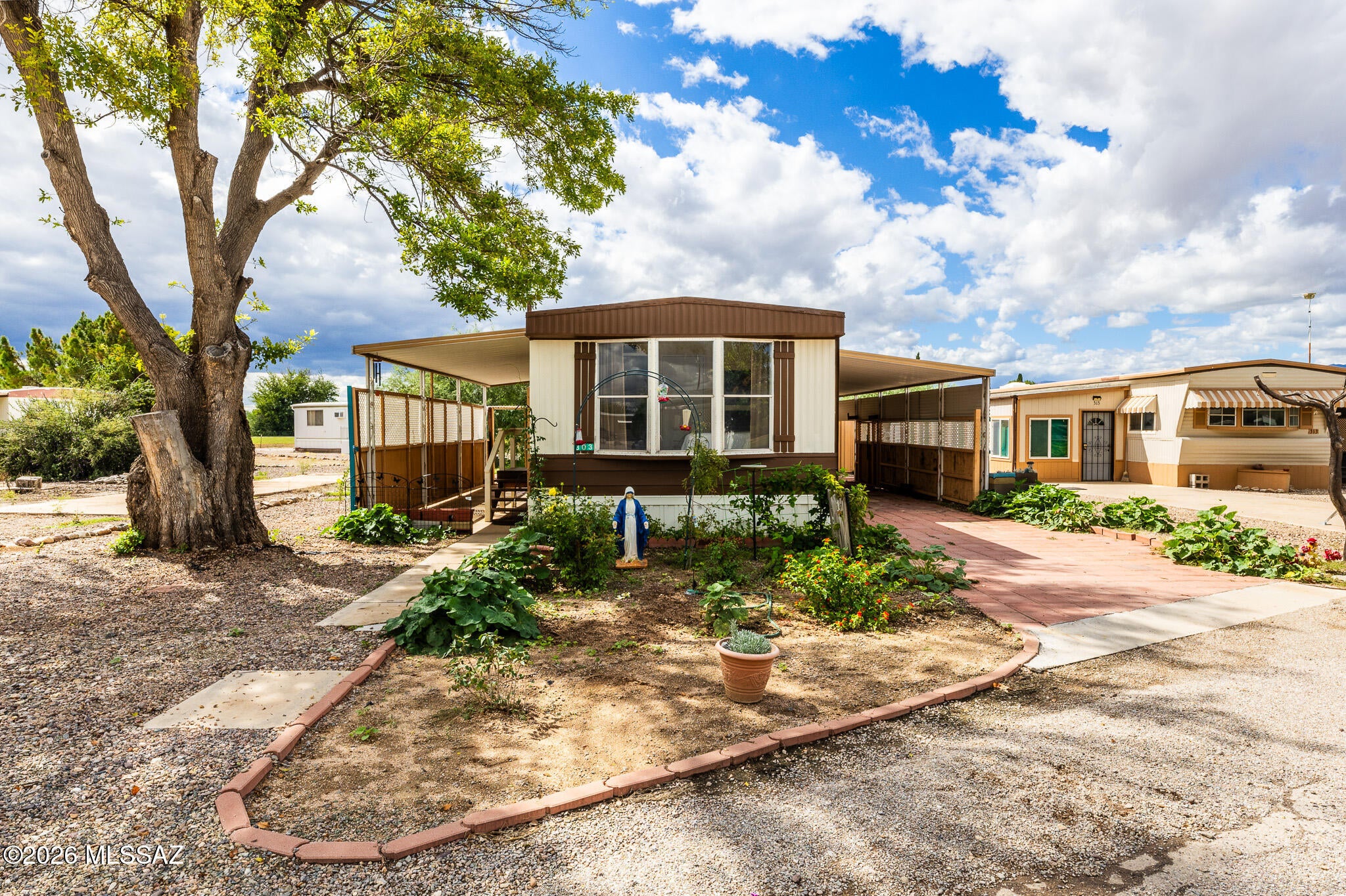 Welcome to this inviting 2-bedroom, 2-bathroom manufactured home located in the desirable 55+ Apache Mobile Home Park in St. David, Arizona.

Built in 1982, this well-maintained home has been freshly painted and features newer appliances ,newer mini-split heating and cooling systems, natural gas furnace and updated laminate flooring.The comfortable layout offers plenty of space to relax and enjoy the peaceful community setting.

The monthly lot fee is $480 and includes water, sewer, and trash. All buyers must meet and receive park approval.

Come see all this charming home and welcoming 55+ community have to offer! 
Taxes listied are for dwelling only.