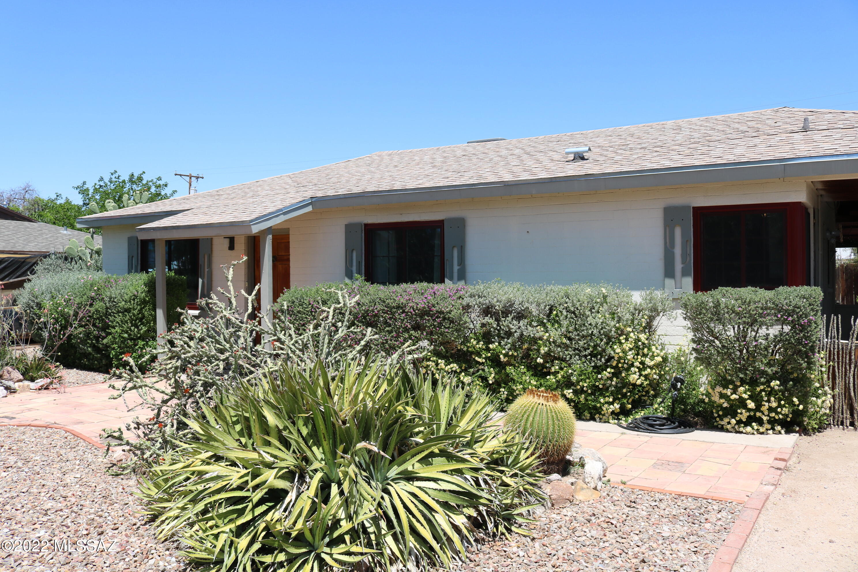 Lovely 2 bedroom, 1 bath home in great central location! Move-in Ready - Fully Furnished! Open Living room, Kitchen and dining area. Tile floors through-out. Large backyard, with fruit trees, covered porch, and Mountain views! Garden shed, 8 x 10 metal shed with paver floor, + storage loft in carport. Washer and dryer included.  Utilities included!