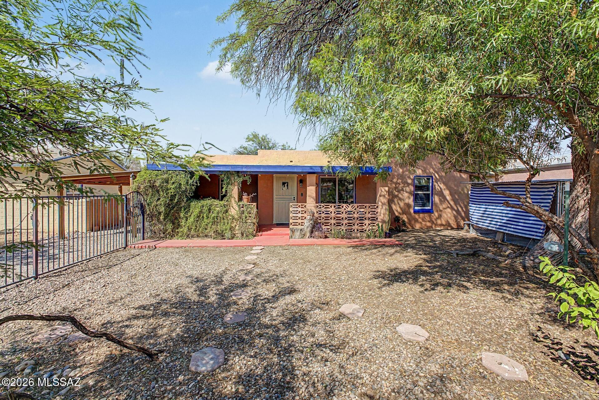 Discover this updated Midtown gem in the desirable Vista Hermosa neighborhood. This charming 2-bedroom, 1-bathroom home sits on a large, lot with a generous front and rear yard, and features a large workshop with electrical and plumbing. The home has been updated for comfort and efficiency. Recent improvements include a new HVAC system, an extensive insulation overhaul, and updated windows. The interior features fresh paint, granite countertops, new light fixtures, and ceiling fans. Additionally, the home is equipped with a new stove, refrigerator, washer, and dryer, plus Quantum Fiber internet connectivity. These comprehensive energy-efficiency upgrades have significantly reduced utility costs and improved year-round comfort. This property is move-in ready and waiting for you.