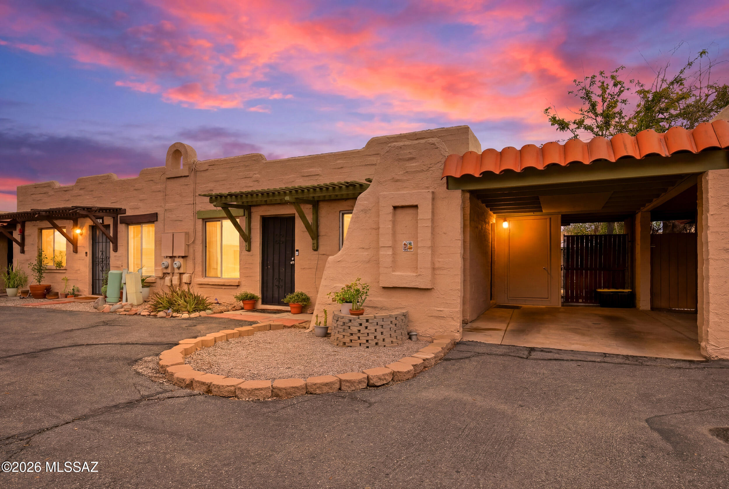 Great New Price for this inviting two-bedroom, one-bath townhouse nestled in the heart of central Tucson! Whether you're settling in for the long haul or looking for a comfortable home base, this residence offers the space, privacy, and amenities to make everyday living feel effortless.
Step inside to an airy, open-concept living area where natural light flows freely between the living room, dining space, and kitchen - ideal for entertaining or simply spreading out after a long day. The thoughtful layout makes the most of every square foot without sacrificing comfort.
Out back, your own private backyard offers a quiet retreat - perfect for morning coffee, or letting pets roam freely. A dedicated carport keeps your vehicle shaded and protected from the Tucson sun and a conveniently located exterior laundry room means clean days are just steps away.
When you're ready to cool off, the community pool is just a short stroll away -- your own private oasis in the desert heat.