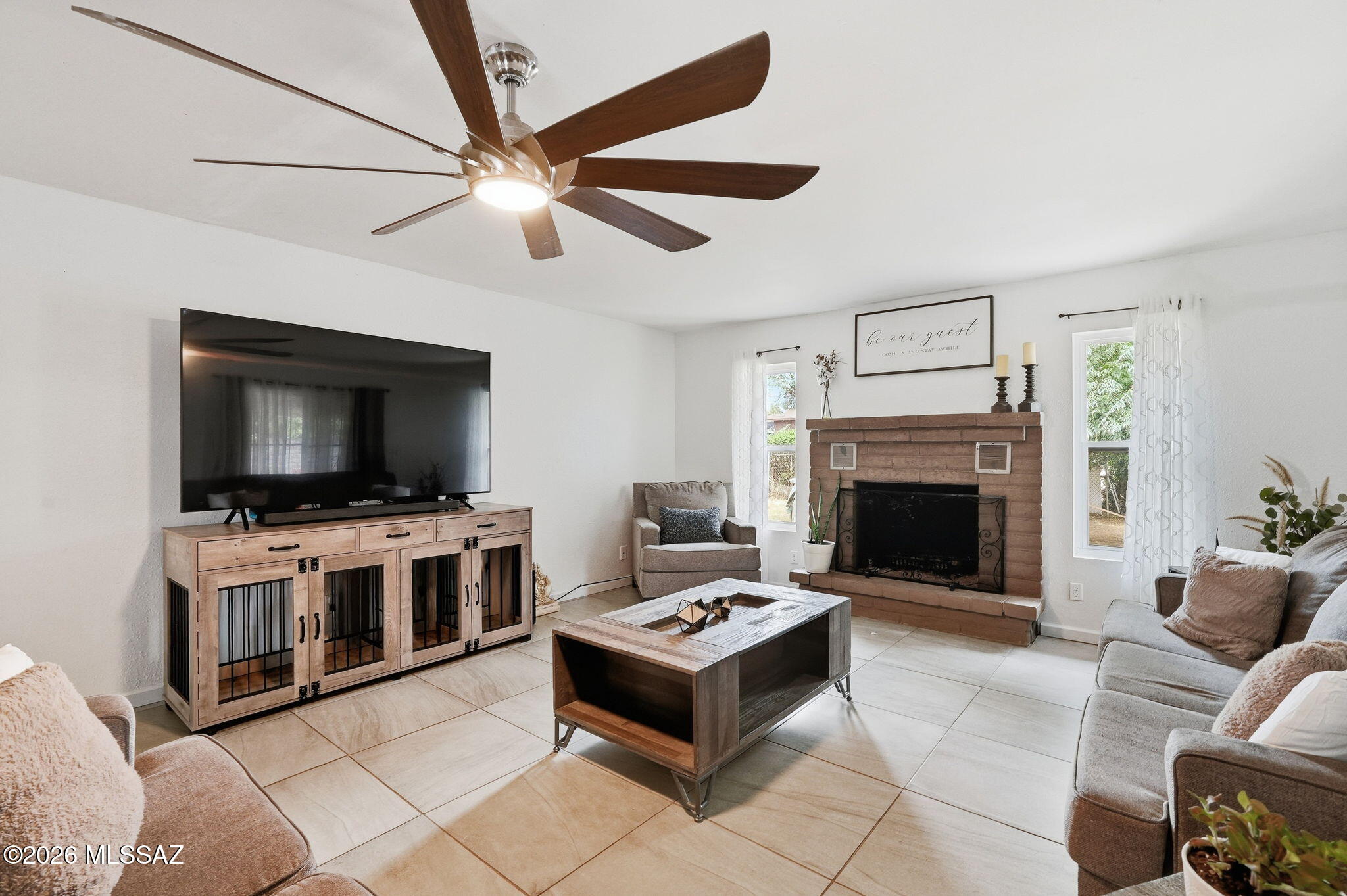 Welcome to 2008 N Calle Guadalupe! This inviting 4-bedroom, 2-bathroom home offers spacious rooms, plenty of storage, tile flooring, and a huge living room perfect for family gatherings. Enjoy the covered patio and backyard with mature trees--ideal for relaxing or entertaining. The convenient location puts you just minutes from supermarkets, restaurants, and schools, with easy access to I-19 and everything Nogales has to offer.