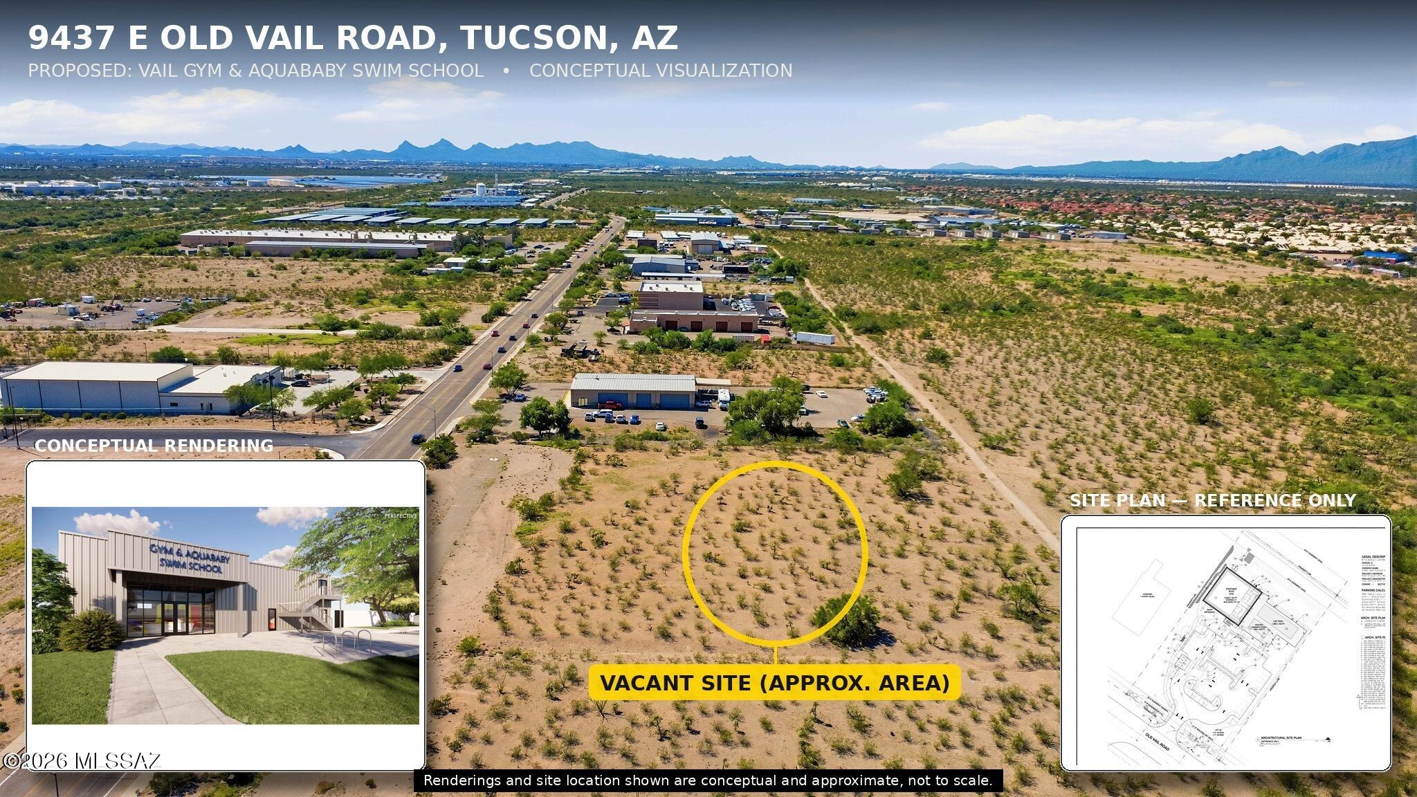 Prime Industrial Land in the Heart of Vail, Arizona

A rare opportunity for businesses looking to build their future home base in the thriving Vail industrial park. This vacant commercial lot is zoned I-1 (City of Tucson), offering flexibility for a wide range of industrial and commercial uses. All utilities are available at the lot line, streamlining development and reducing upfront infrastructure costs.

As a bonus, the current owner has already invested in architectural plans for a 6,000 sq ft building with mezzanine office space, already approved by the City of Tucson. At the current asking price, these plans are included with the sale -- giving the next owner a significant head start on design and approval time, with the flexibility to build out the space for their own use. See the attachments tab on the MLS for renderings and approved building plans.