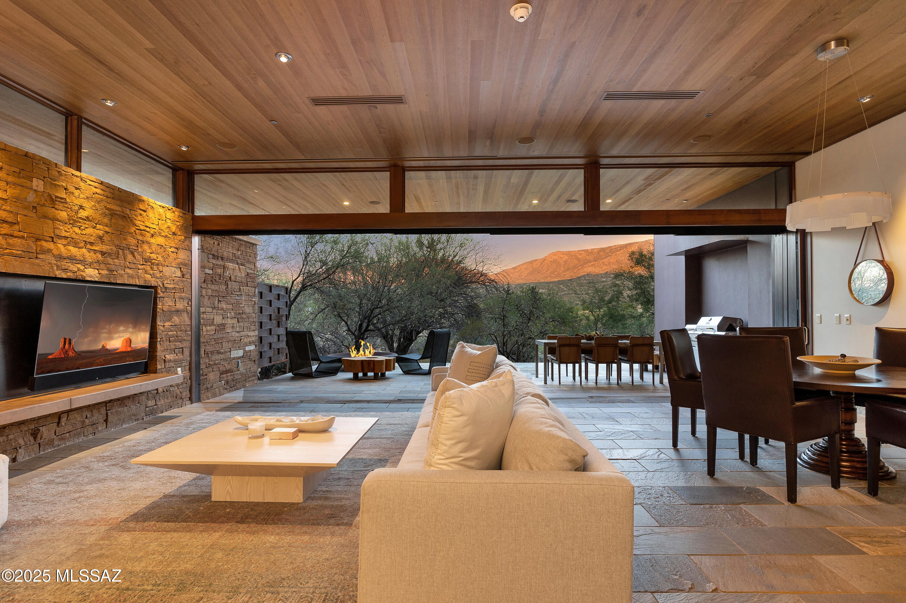 Welcome to your private wellness sanctuary, tucked away in a small enclave of homes on the grounds of Miraval Resort in Tucson, AZ. This residence and this lifestyle are distinctly different. Here, you hit the pause button and recharge. With the amenities of a world class destination spa at your doorstep, it's easy to do. Created by the forward-thinking minds at MITHUN of Seattle, this home intentionally feels subdued from the approach, while offering a powerful experience upon entering. Blending with the earth and honoring the desert were top of mind for a sustainable build. Awarded Silver LEED status from the Green Building Council, the property integrates materials, textures and colors that speak to the surrounding landscape. Seamlessly blending indoors and out, with unobstructed views of the Catalina Mountains, this setting invites you to relax, breathe and connect with nature. Layers of the desert unveil themselves as light moves throughout the day. This is truly a place that allows the mind to clear and opens space for creative thought.

Well-designed for privacy, the property includes a main residence and separate casita, providing 2 suites, a den, and powder room.  A timeless aesthetic has been created with natural materials and clean lines, while walls of windows blur the lines between dwelling and desert. This space creates a sense of calm.

Owners and their guests enjoy the opportunity to immerse themselves in the experiences at Miraval Arizona. A leader in wellness for 30 years, the resort provides top notch facilities, classes, lectures, treatments and private sessions. With on-site dining, concierge and transportation services, everything needed is at your fingertips.

A lovely retreat, this property is easy to enjoy and own. With on-site property management, everything is taken care of. Owners may elect to participate in the resort's rental program, leasing their home when it is not owner-occupied.