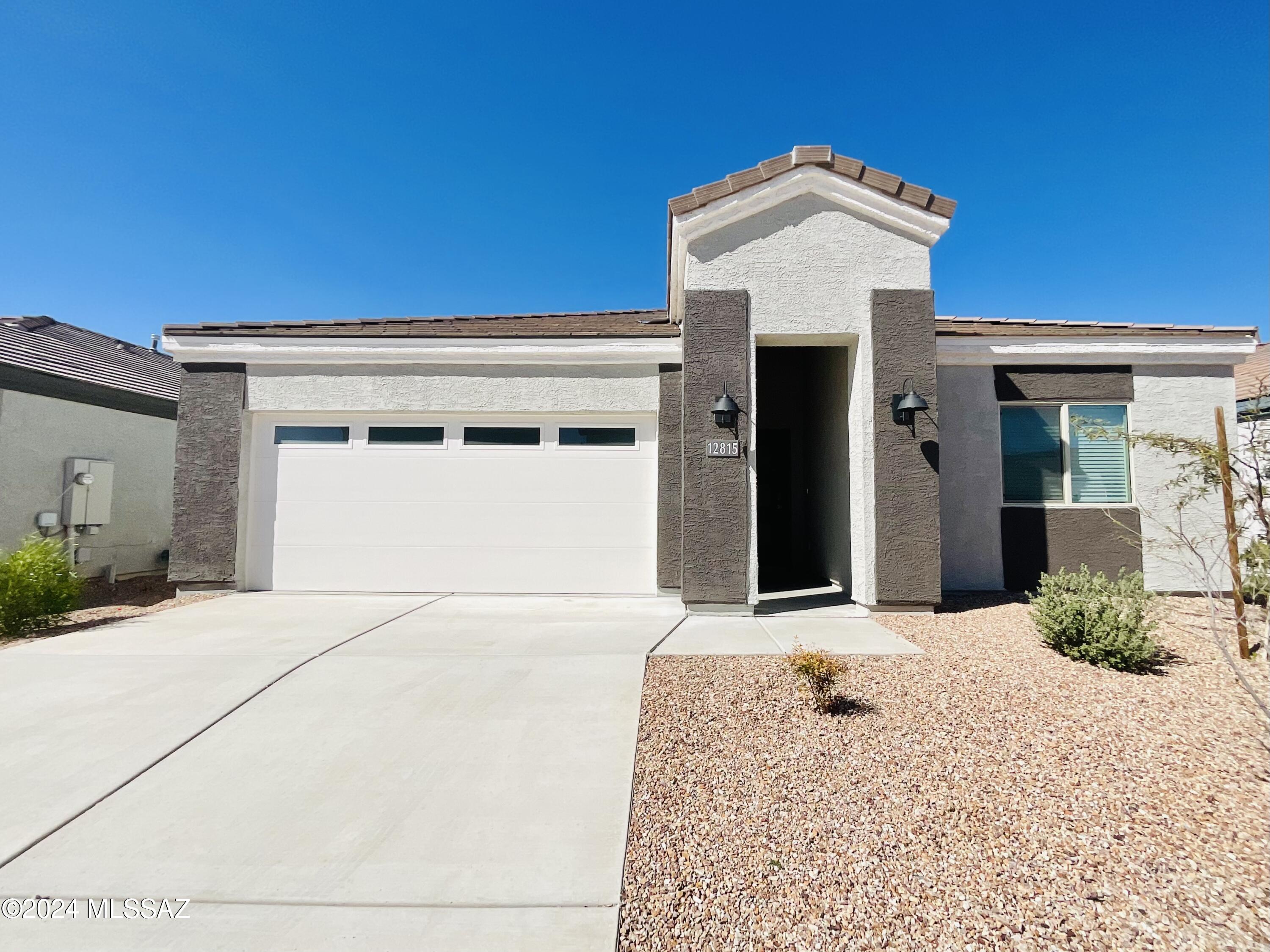 Brand new build-This 4 bdr/2 ba home is a charming open split 1 story floorplan. The kitchen features Quartz counters, Grey cabinets, an island, a gas stove, stainless steel appliances, and walk-in pantry. Beautiful Plank tile throughout except for the bedrooms. 
Primary bedroom w/ensuite offers walk-in shower, dual vanity and spacious closet.
Split bedroom floorplan, ceiling fans, covered patio, fenced backyard and more!