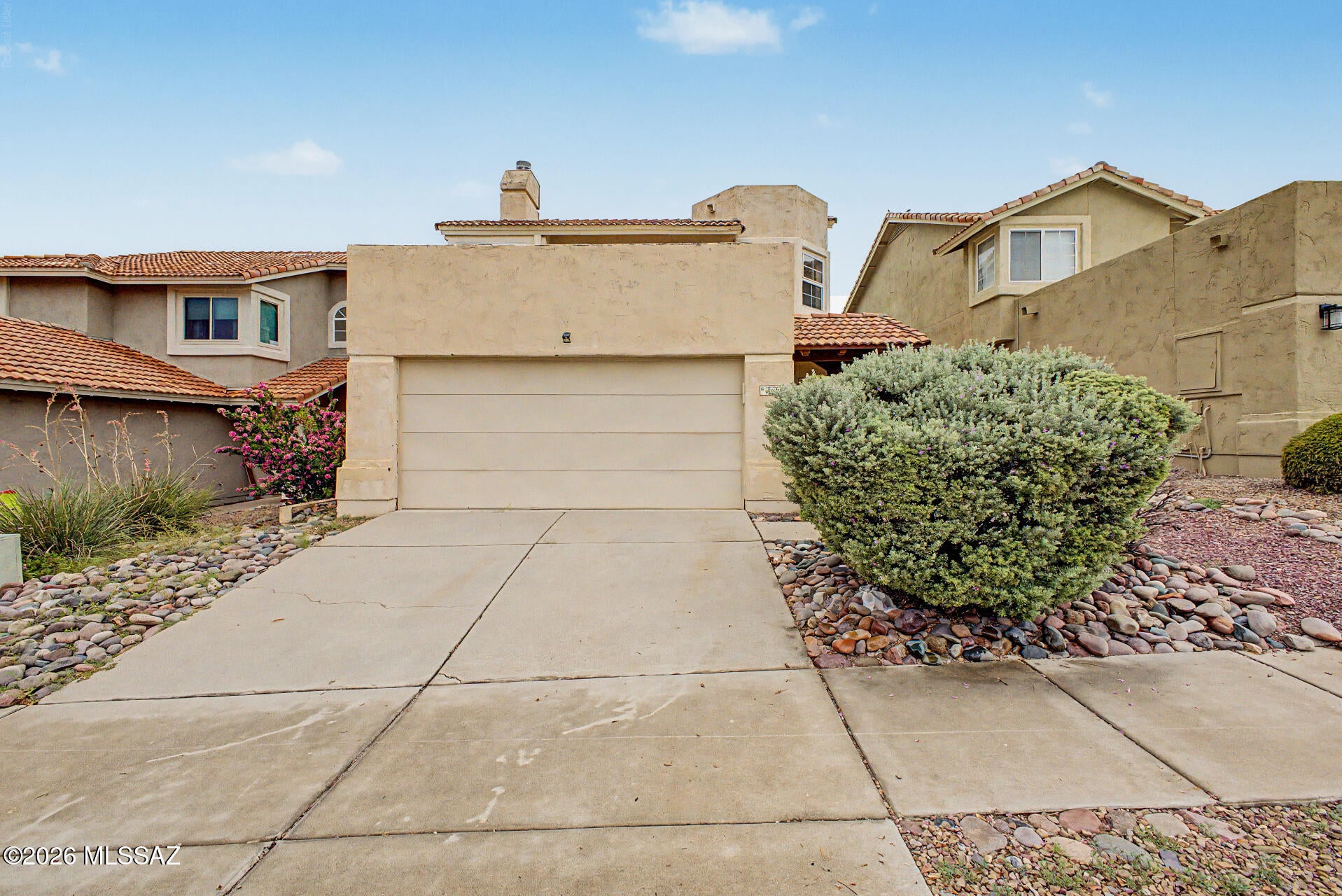 Beautiful 3-bedroom, 2-bath, two-story home tucked into a quiet community! The bright and spacious interior features tall windows, abundant natural light, and a cozy fireplace, creating a warm and inviting living space.

The large, fully equipped kitchen offers plenty of cabinet and counter space, along with stainless steel appliances. Upstairs, the primary suite opens to a private covered balcony overlooking the backyard, sparkling pool, and beautiful desert surroundings--the perfect place to relax and enjoy the view.

Outside, enjoy your own private pool and spacious backyard, ideal for Arizona living. Additional features include a 2-car garage and dedicated laundry room with washer and dryer included. With generous living space, a private pool, and a peaceful setting.